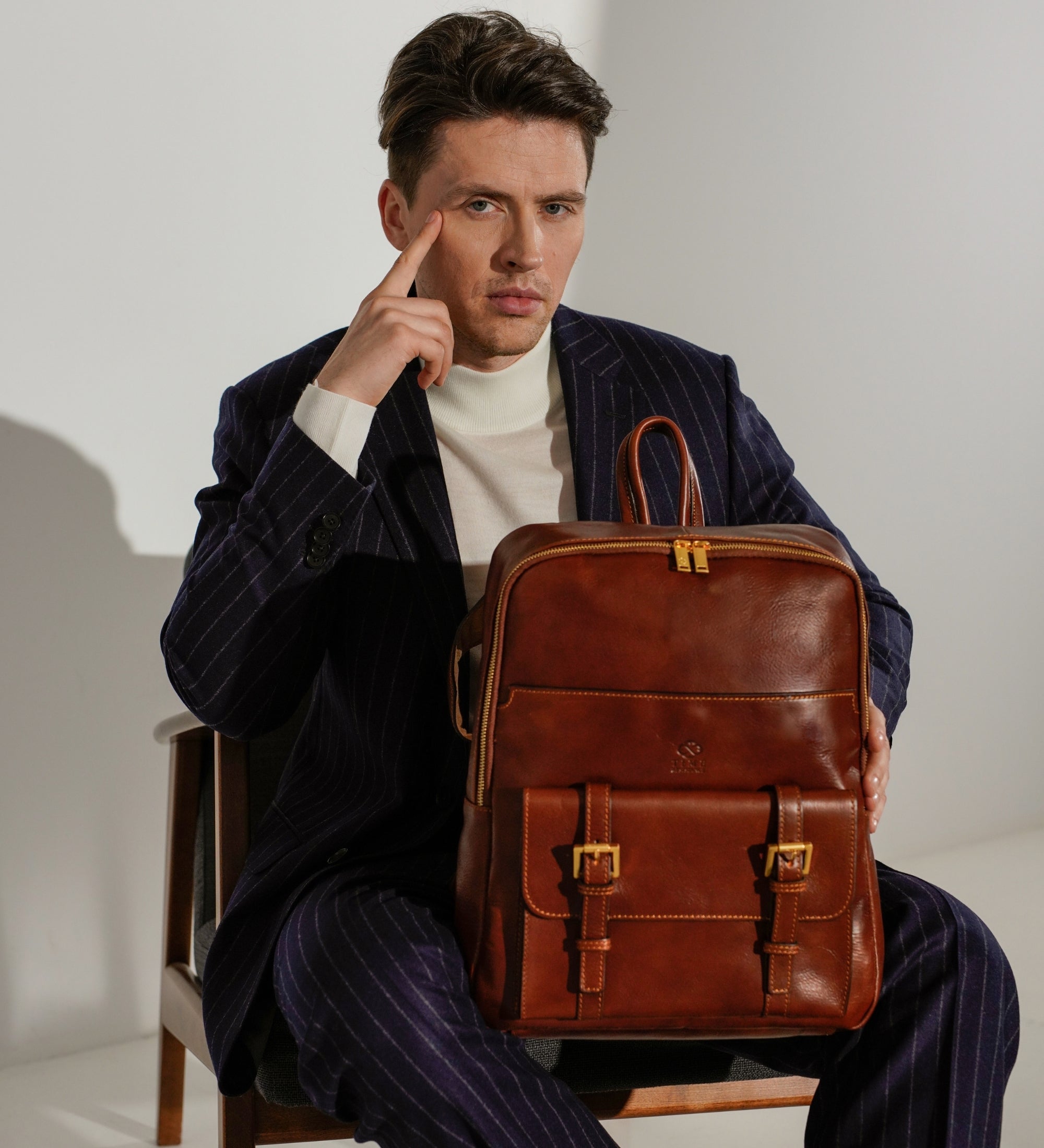 Mochila de cuero grande para hombre: The Divine Comedy