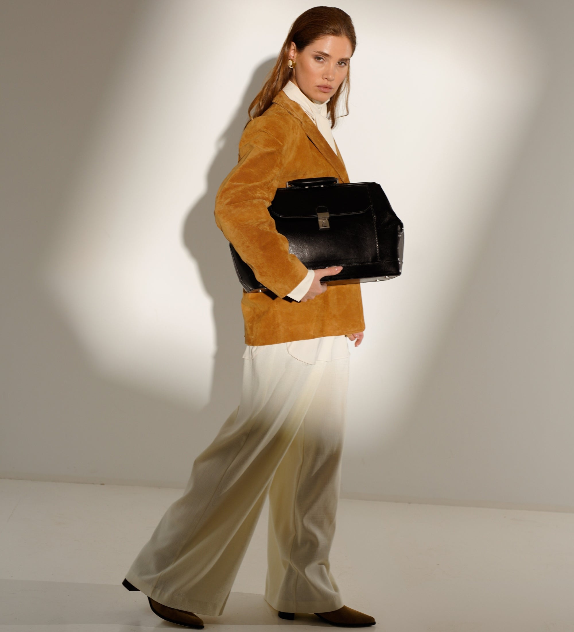 Bolso de médico de cuero italiano grande para mujer: Hamlet