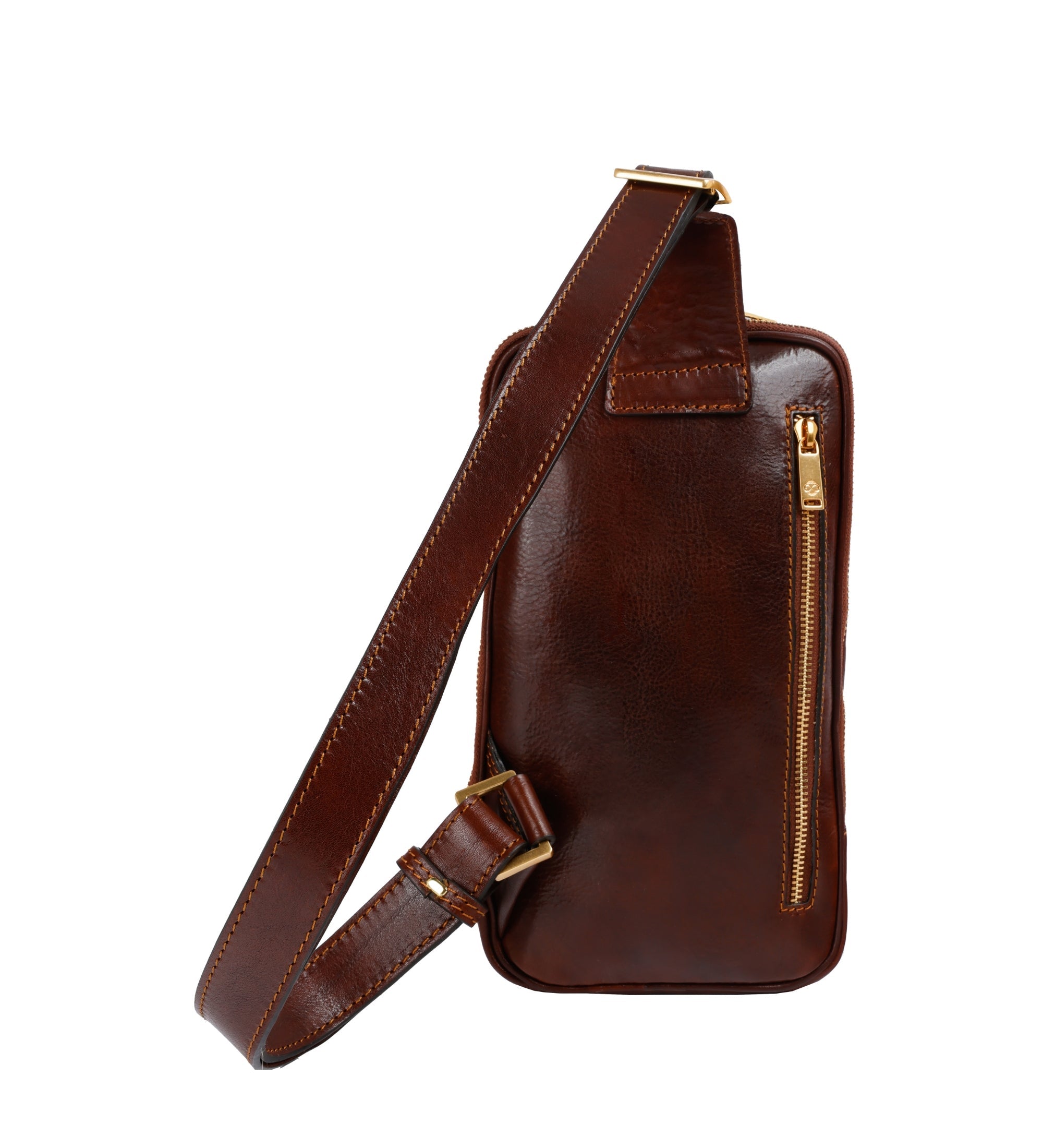 Riñonera cruzada/sling bag de cuero: Kim