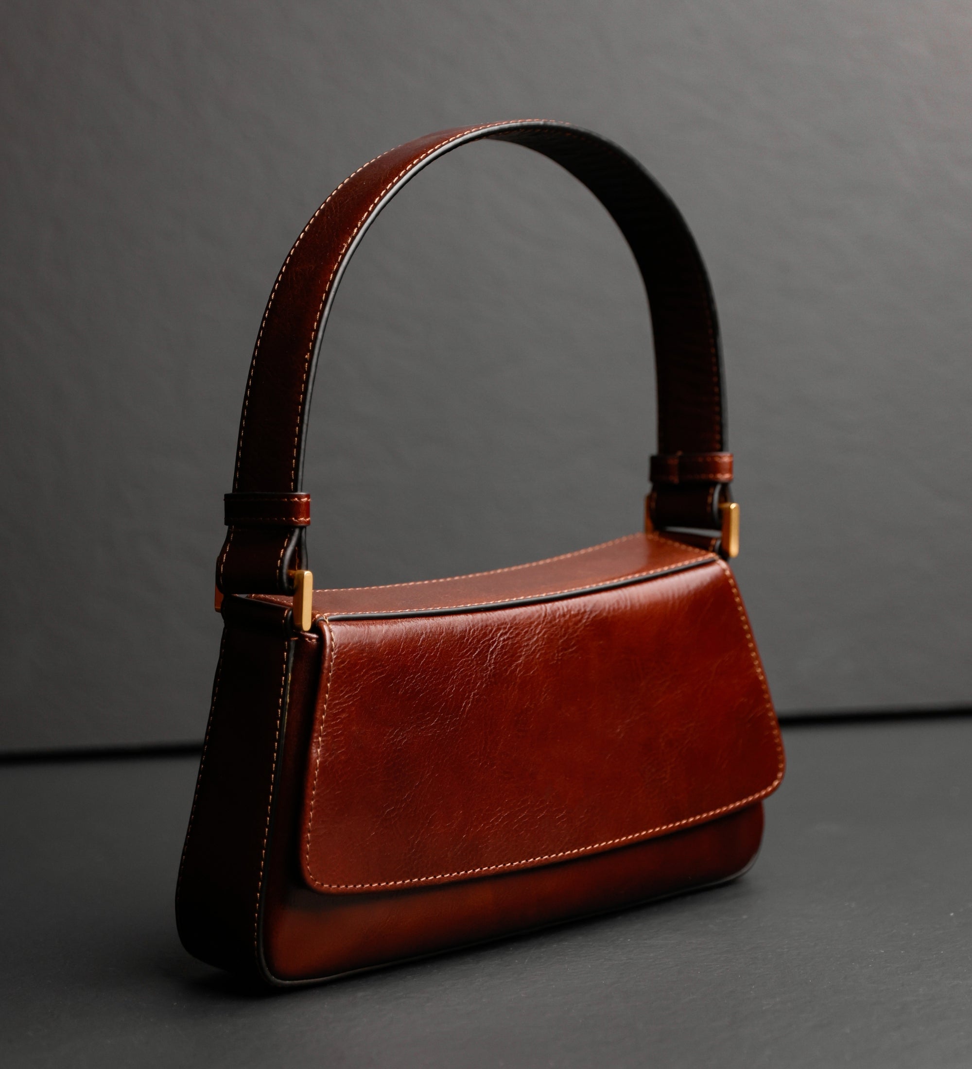 Bolso de mano baguette de cuero: Bright Lights, Big City