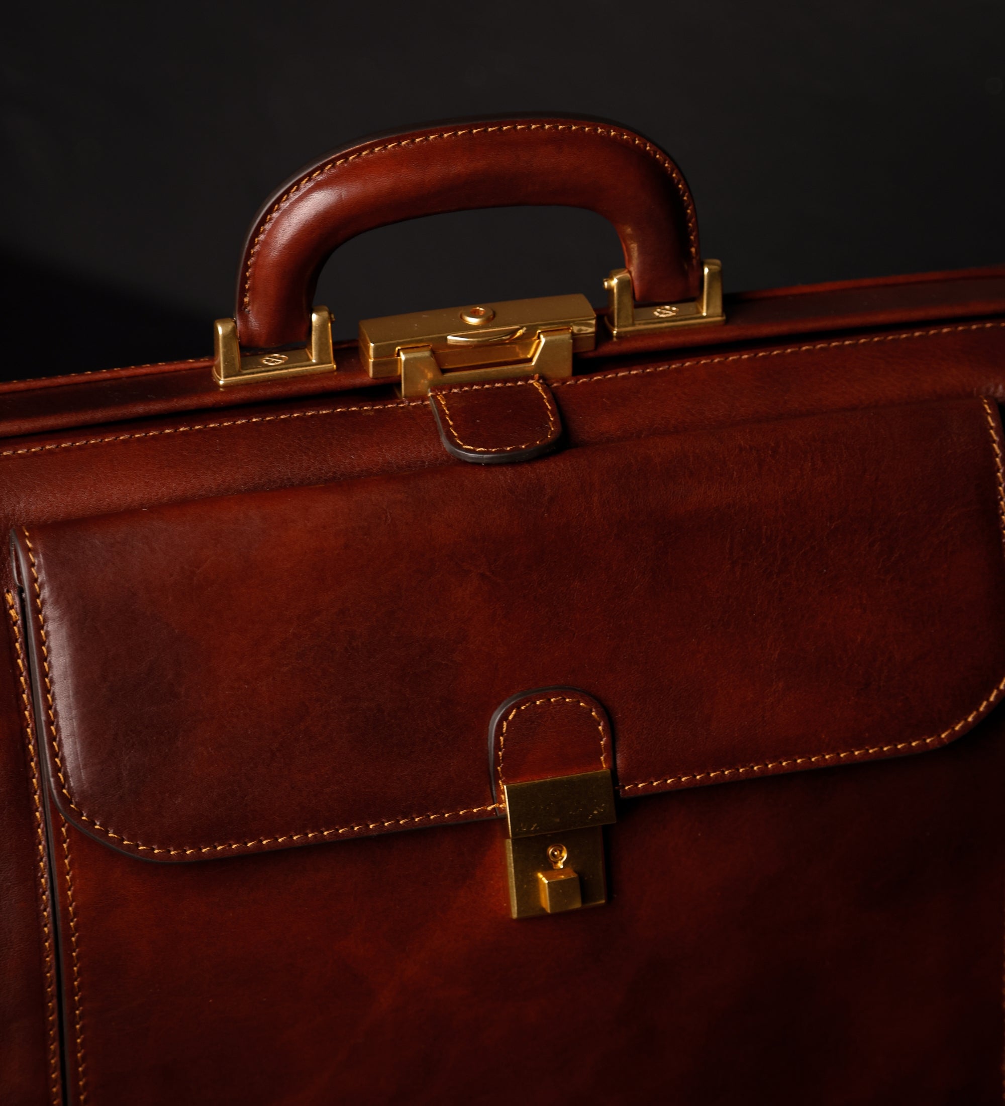 Bolso de médico de cuero italiano grande: Hamlet
