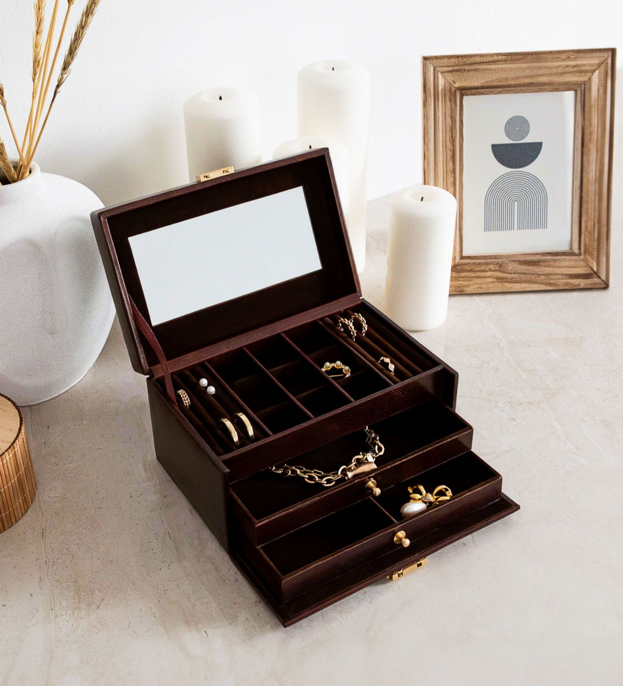 Leather Jewelry Box for Women - Beloved