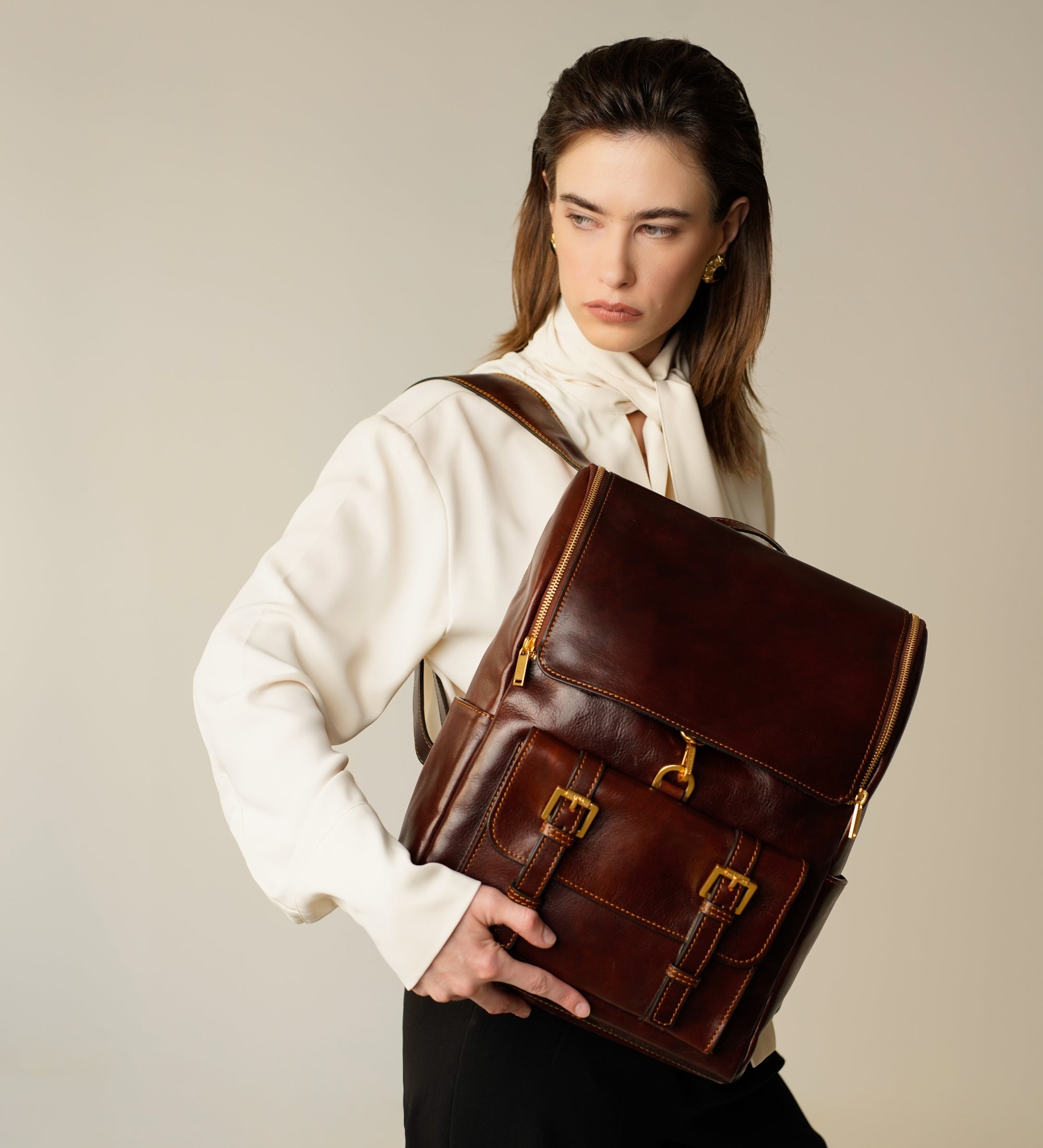 Mochila de cuero grande para mujer: The Odyssey