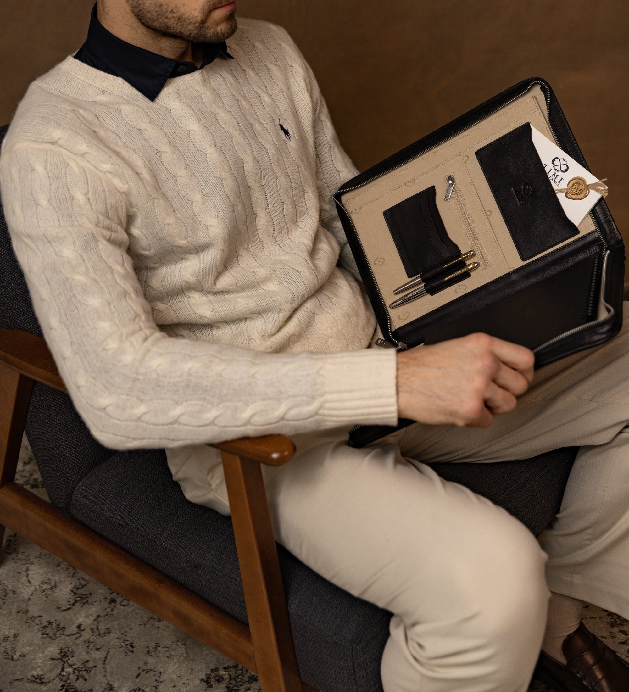 Organizador portadocumentos A4 de cuero: Candide