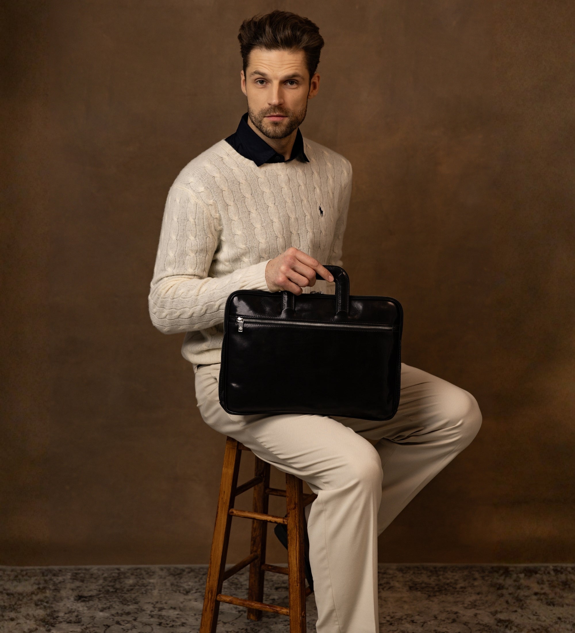 Bolso para portátil/maletín de cuero: Brave New World