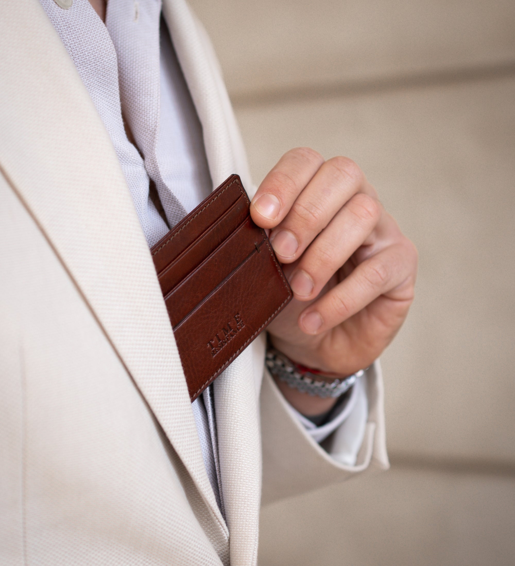 Tarjetero de cuero para tarjetas de visita/para tarjetas de crédito: Fireflies