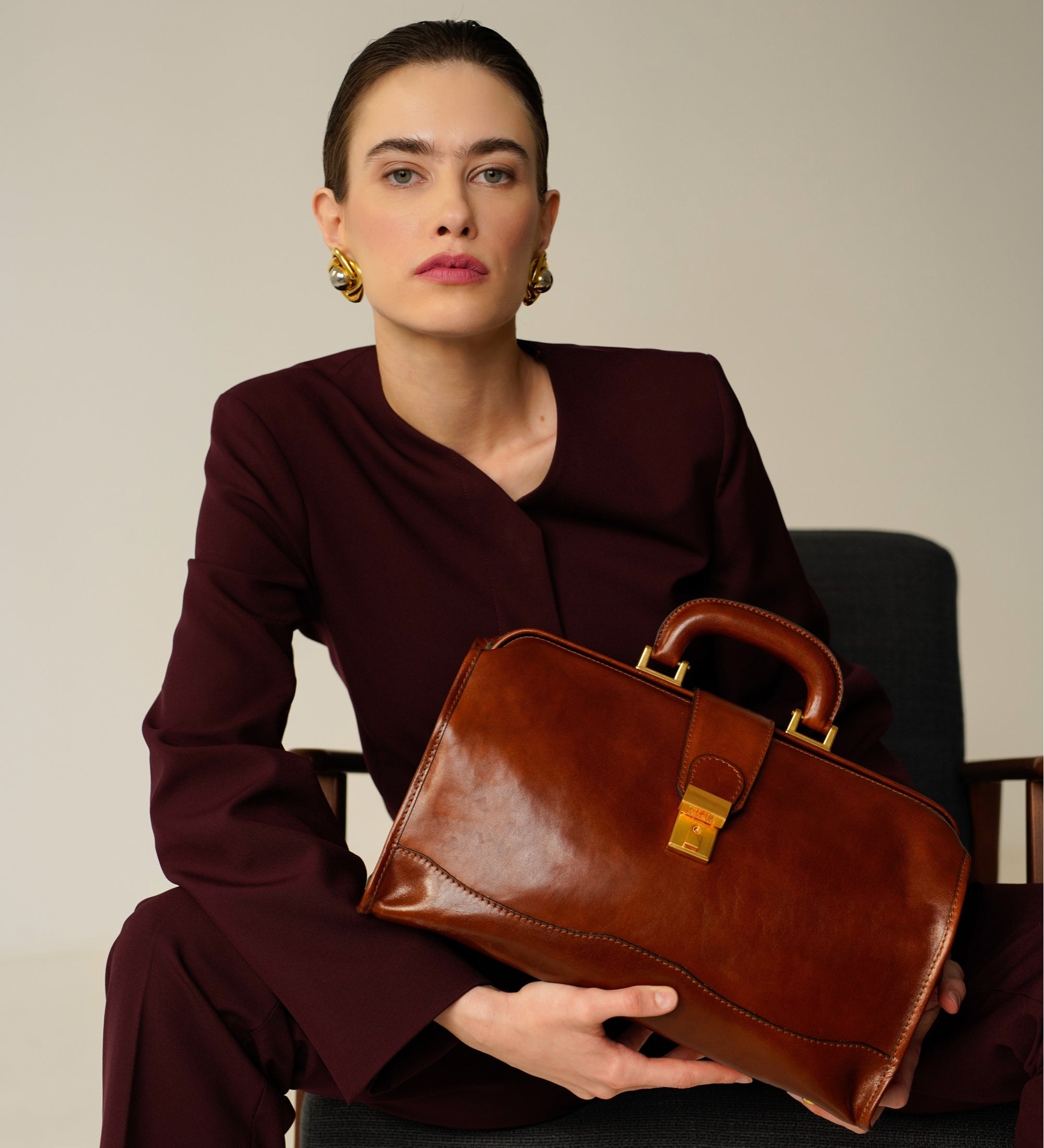 Bolso de médico de cuero pequeño para mujer: David Copperfield