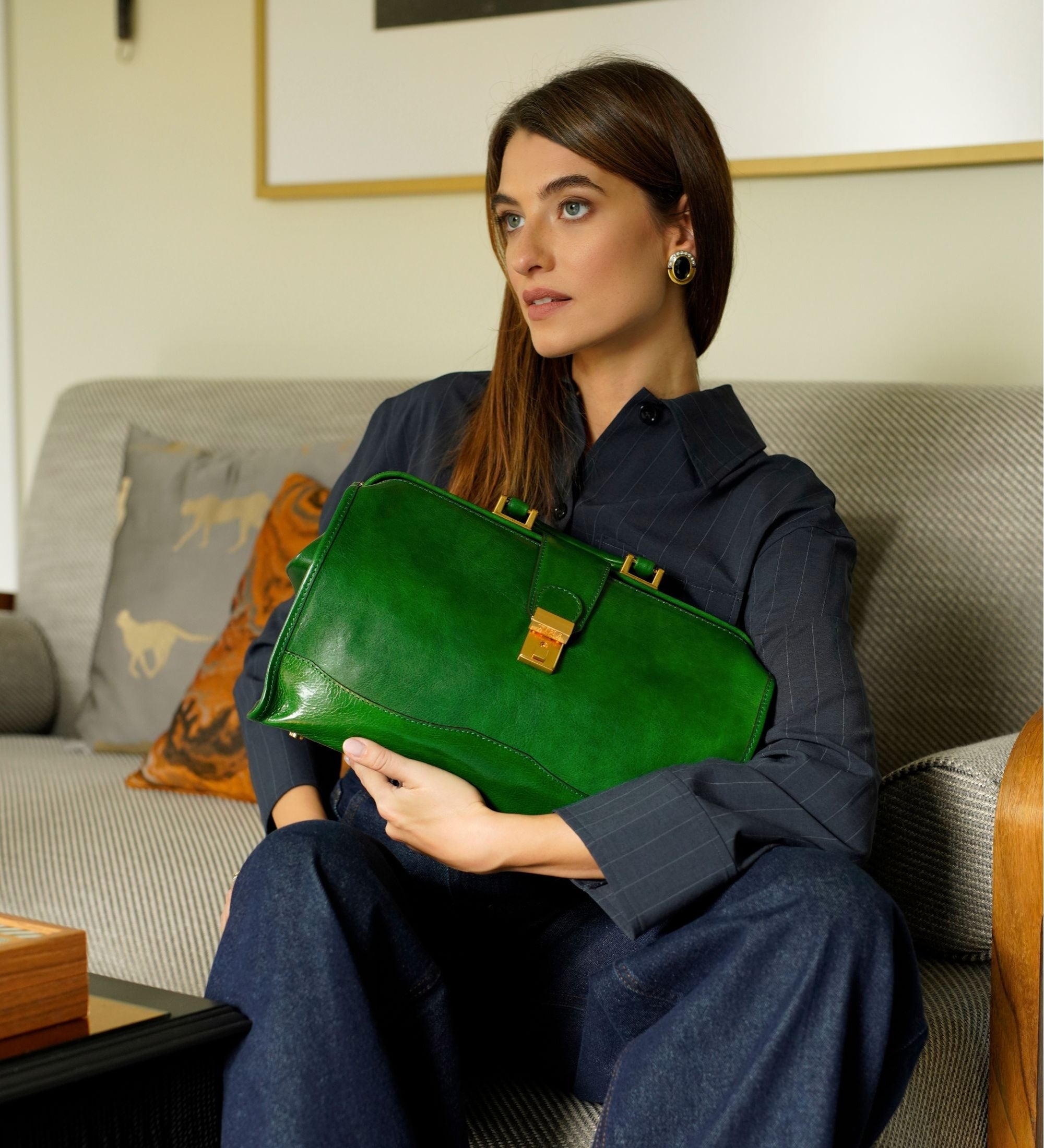 Bolso de médico de cuero pequeño para mujer: David Copperfield
