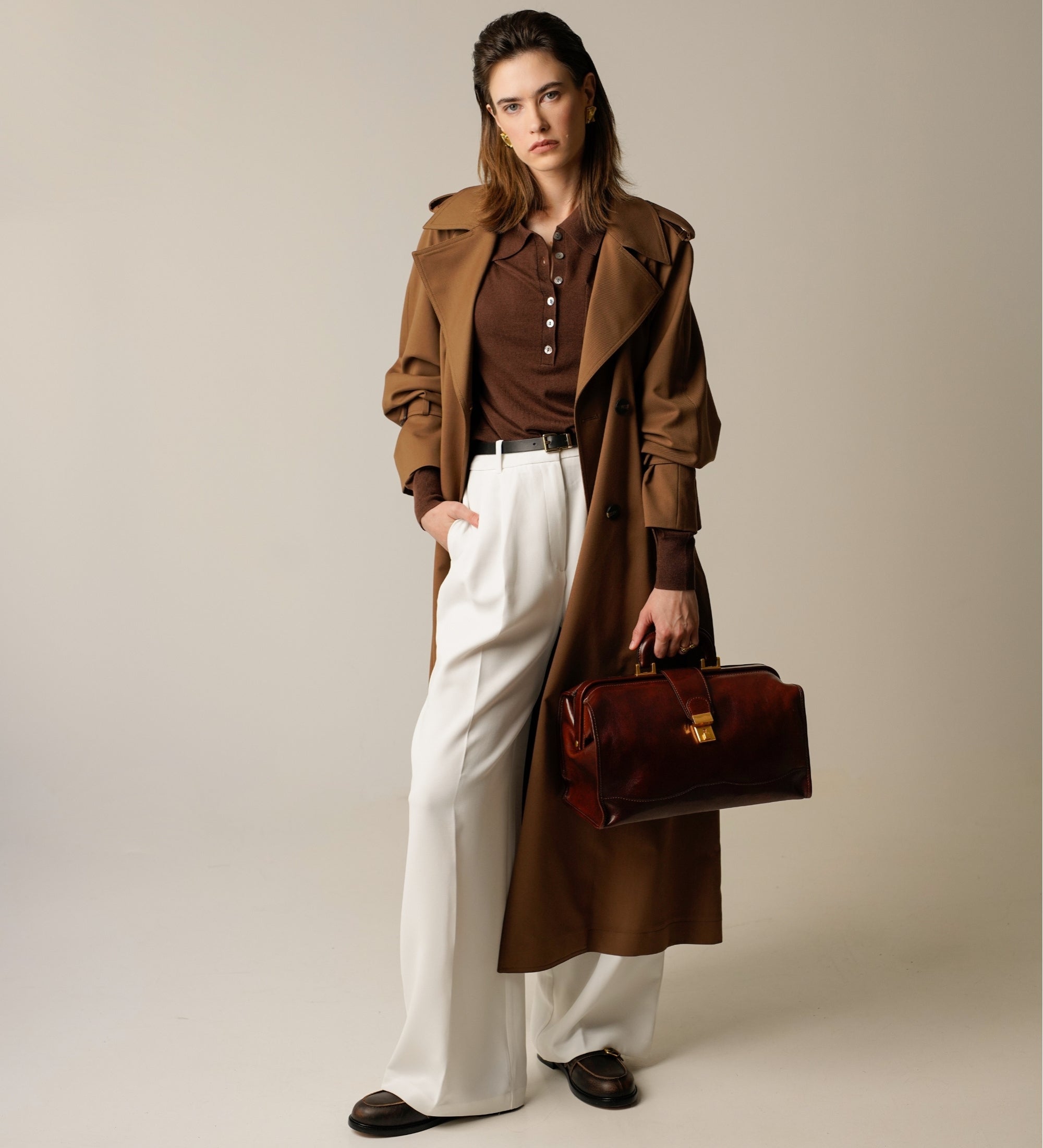 Bolso de médico de cuero pequeño para mujer: David Copperfield