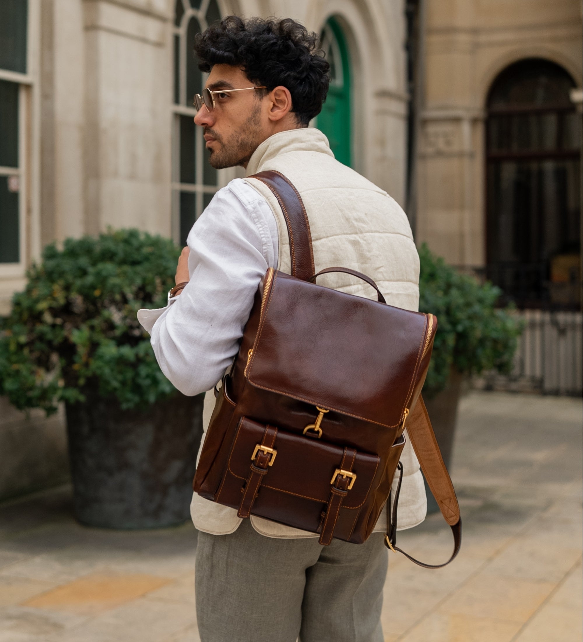 Mochila de cuero grande: The Odyssey