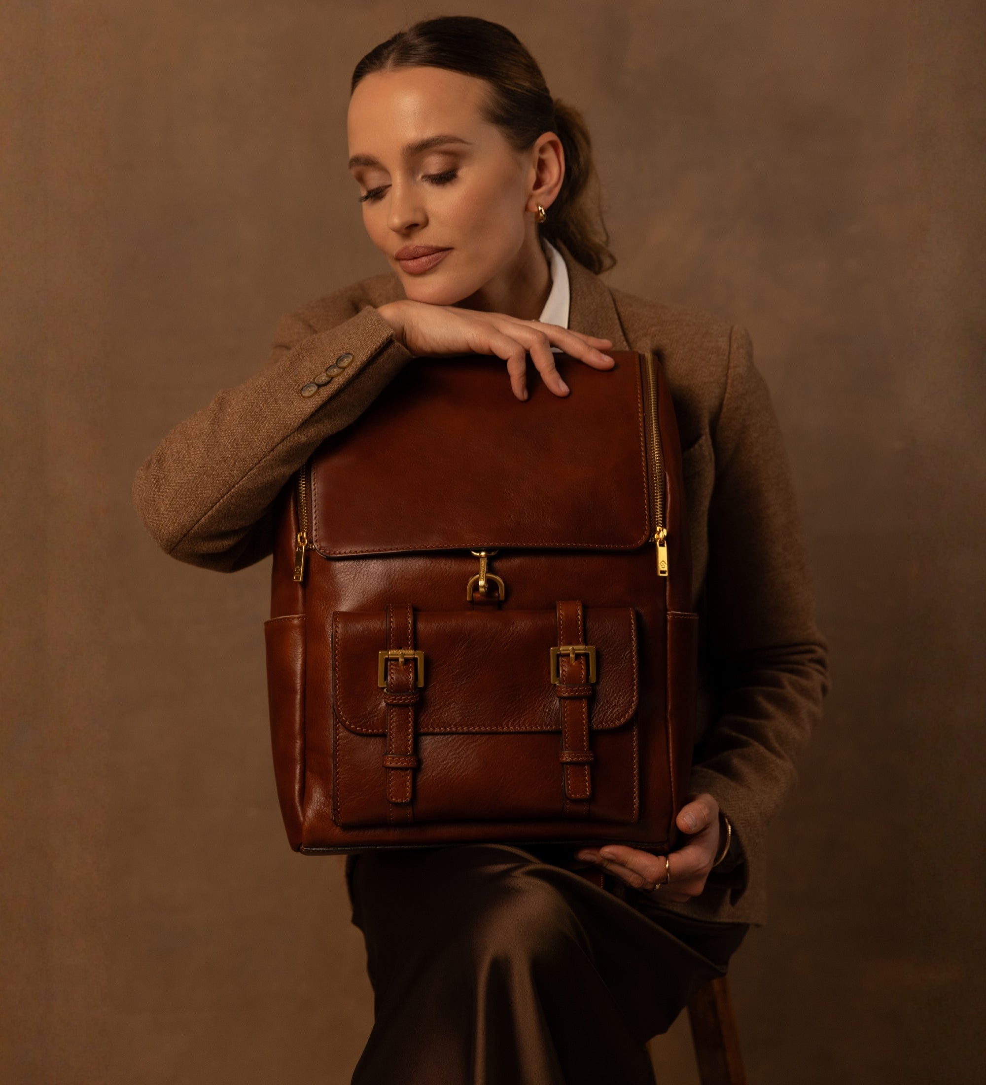 Mochila de cuero grande para mujer: The Odyssey