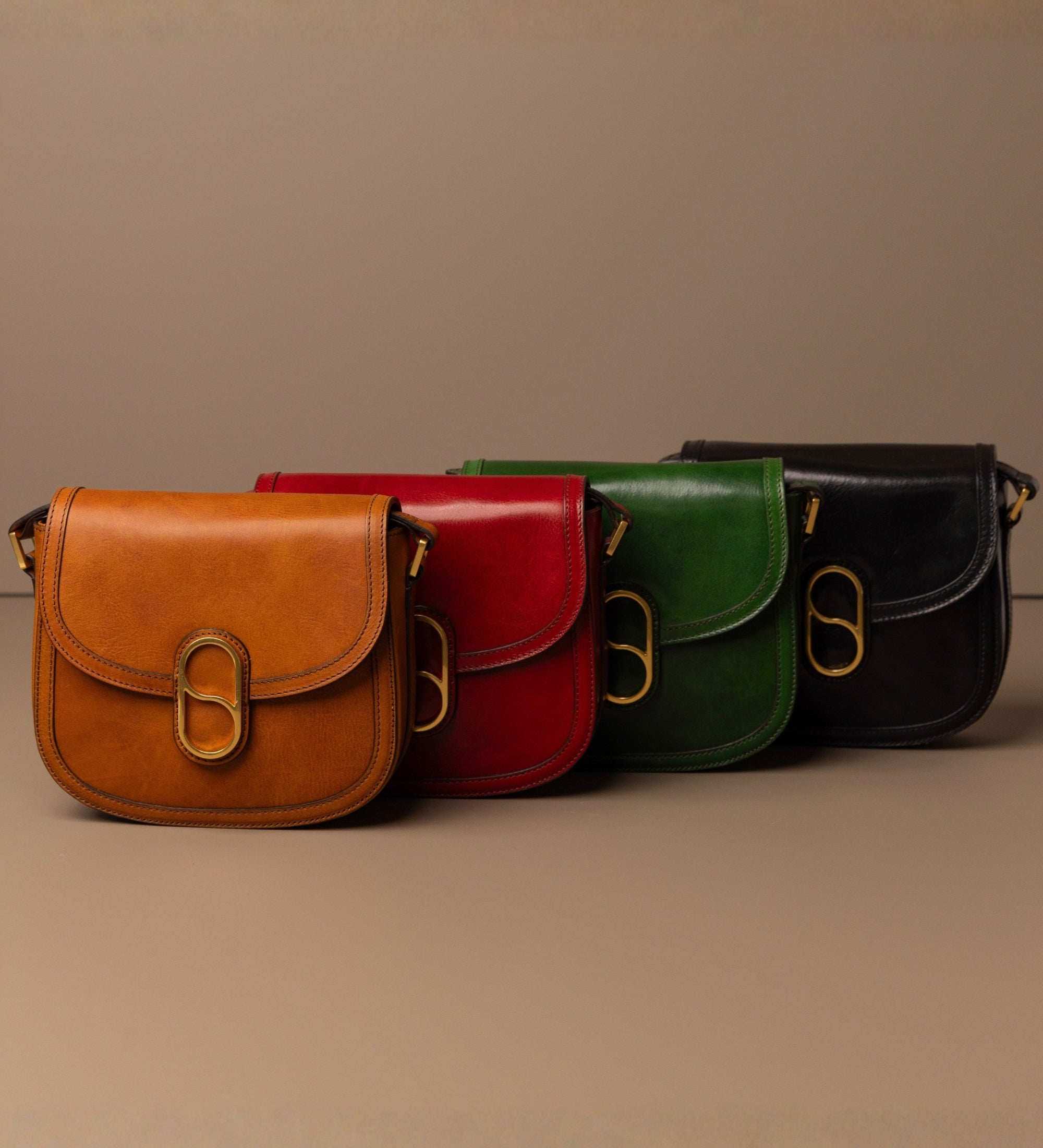 Bolso bandolera saddle de cuero para mujer: Villette