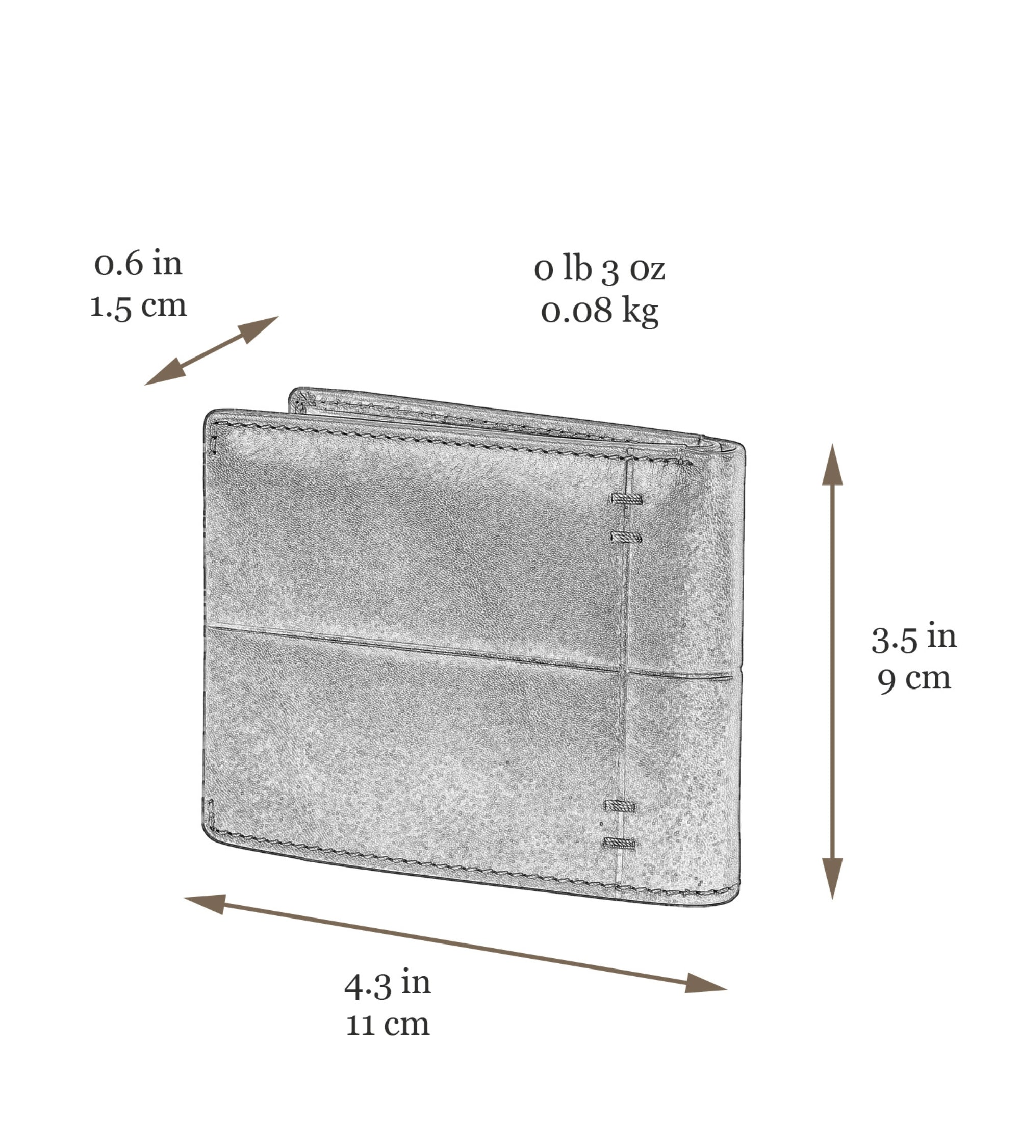 Cartera de cuero de doble compartimento: Poetic Justice