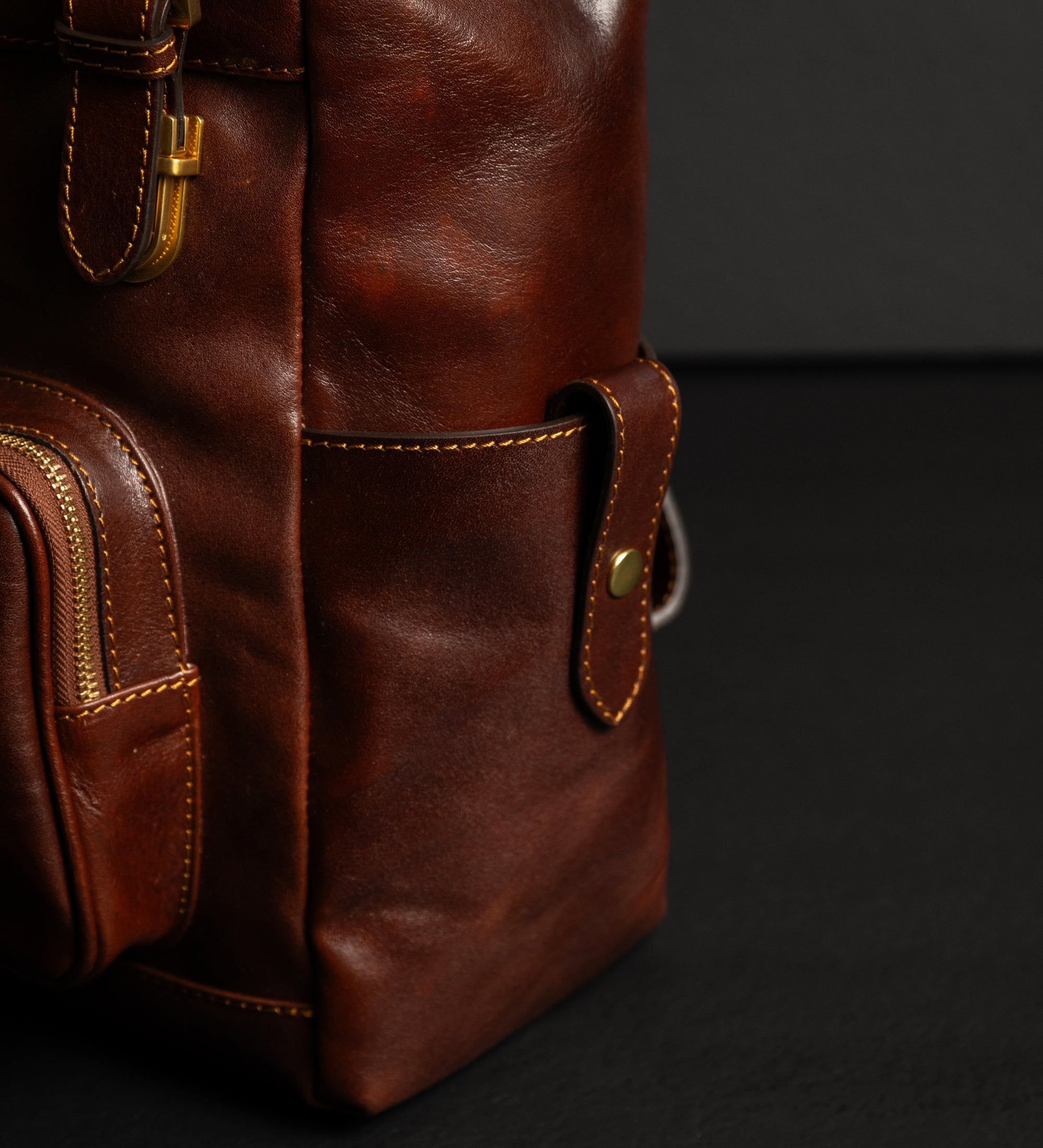 Mochila de cuero: The Good Earth