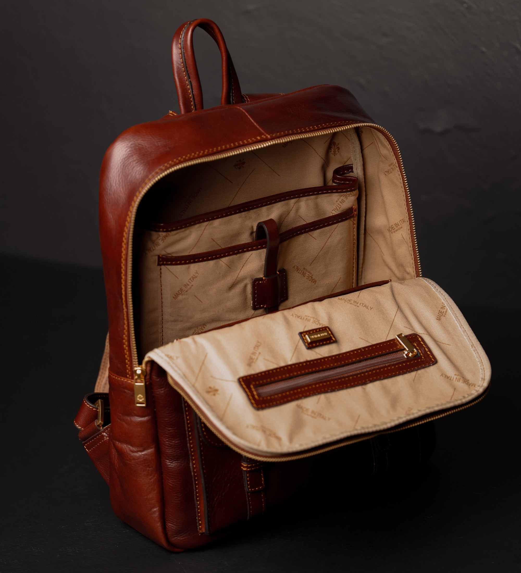 Mochila de cuero grande para hombre: The Divine Comedy