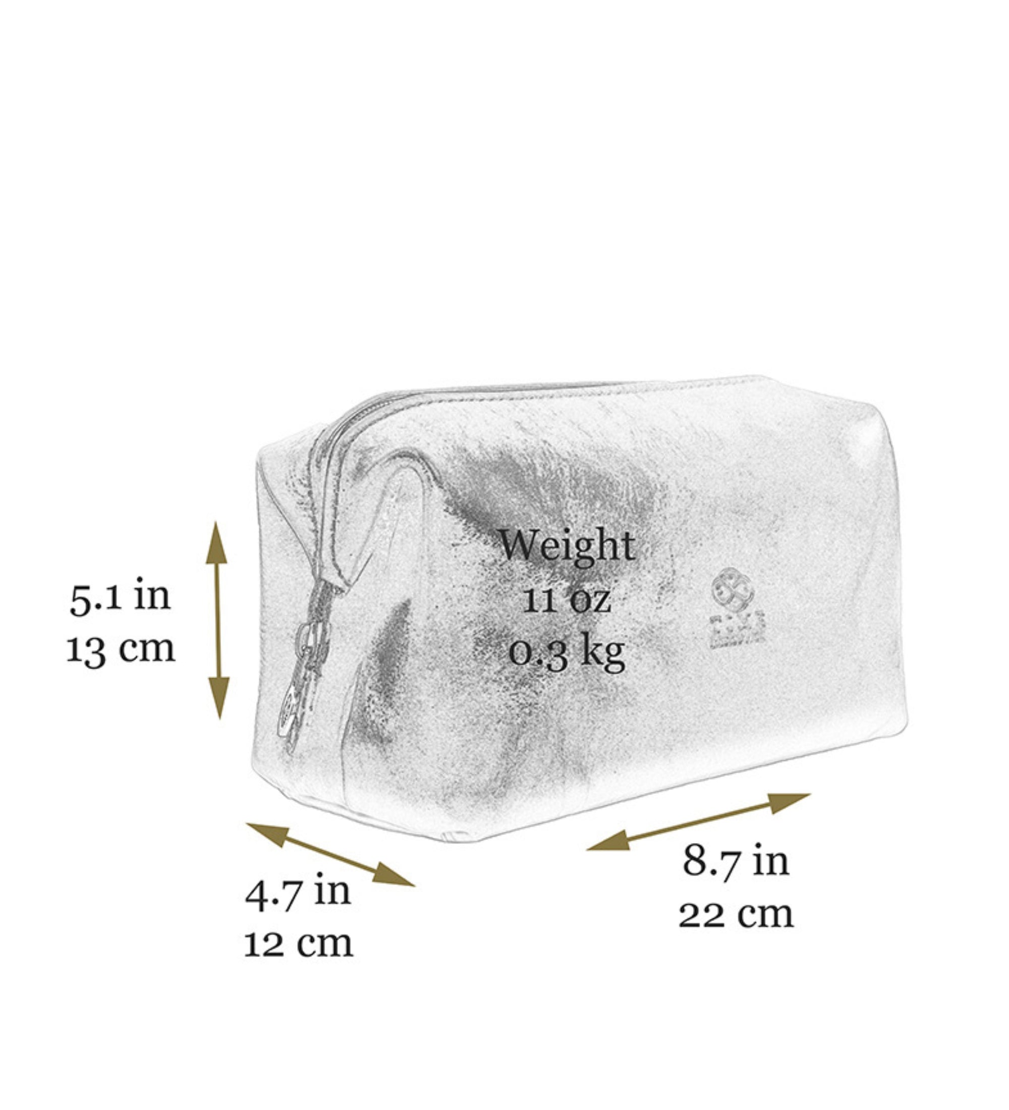 Neceser de tocador pequeño de cuero para mujer: Four Past Midnight