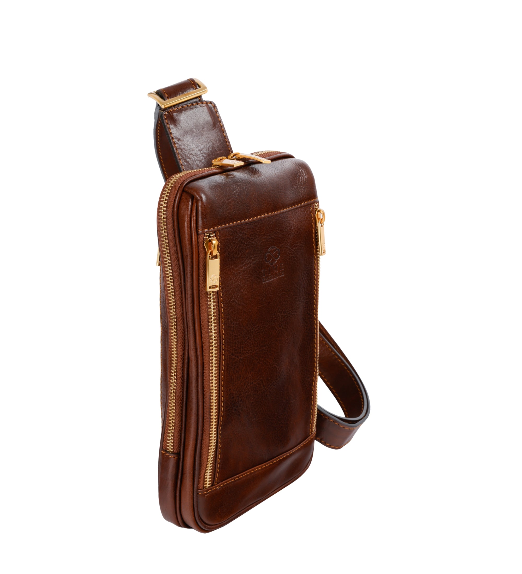 Riñonera cruzada/sling bag de cuero: Kim