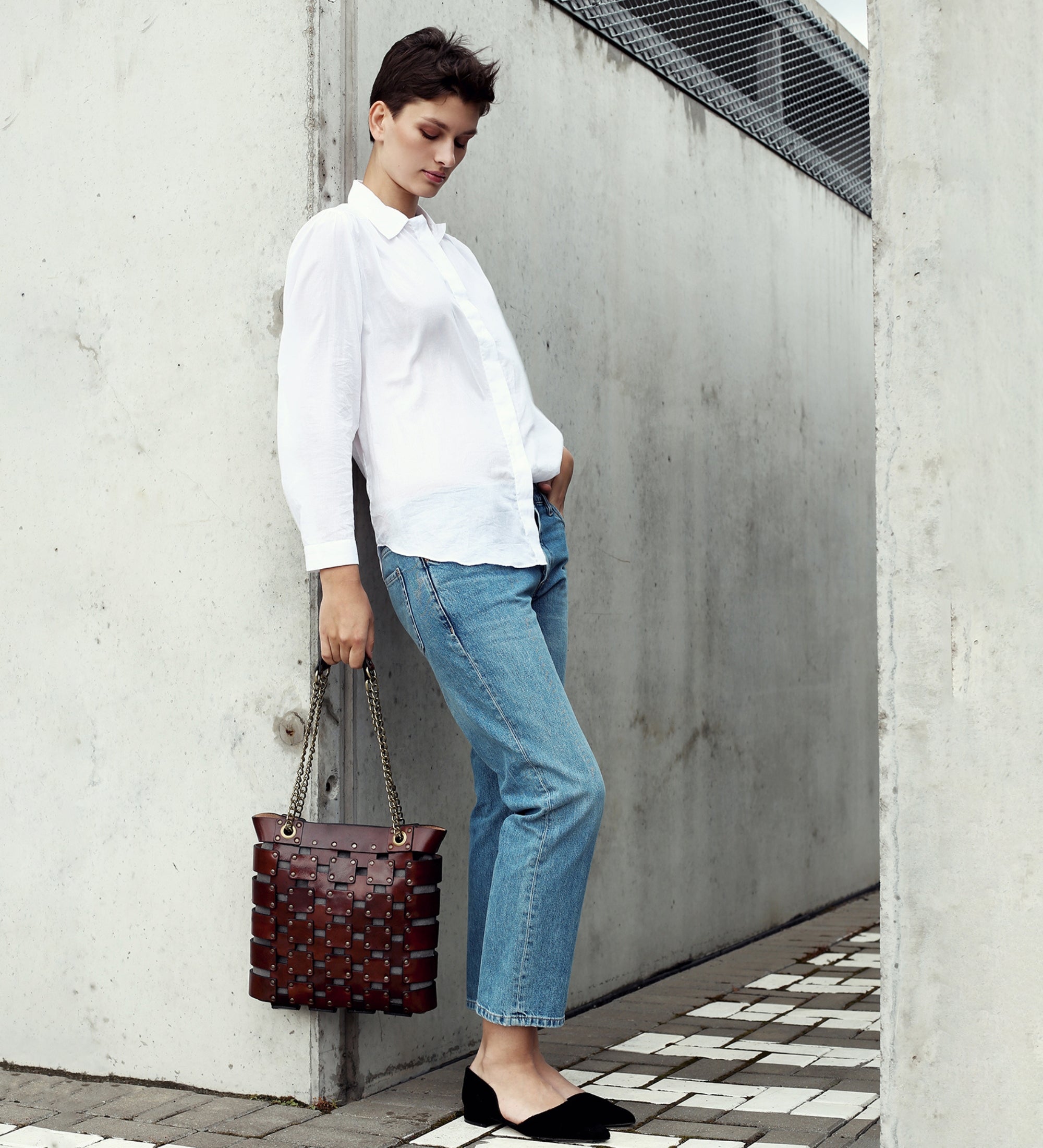 Bolso tote de cuero para mujer: Jeanne d'Arc