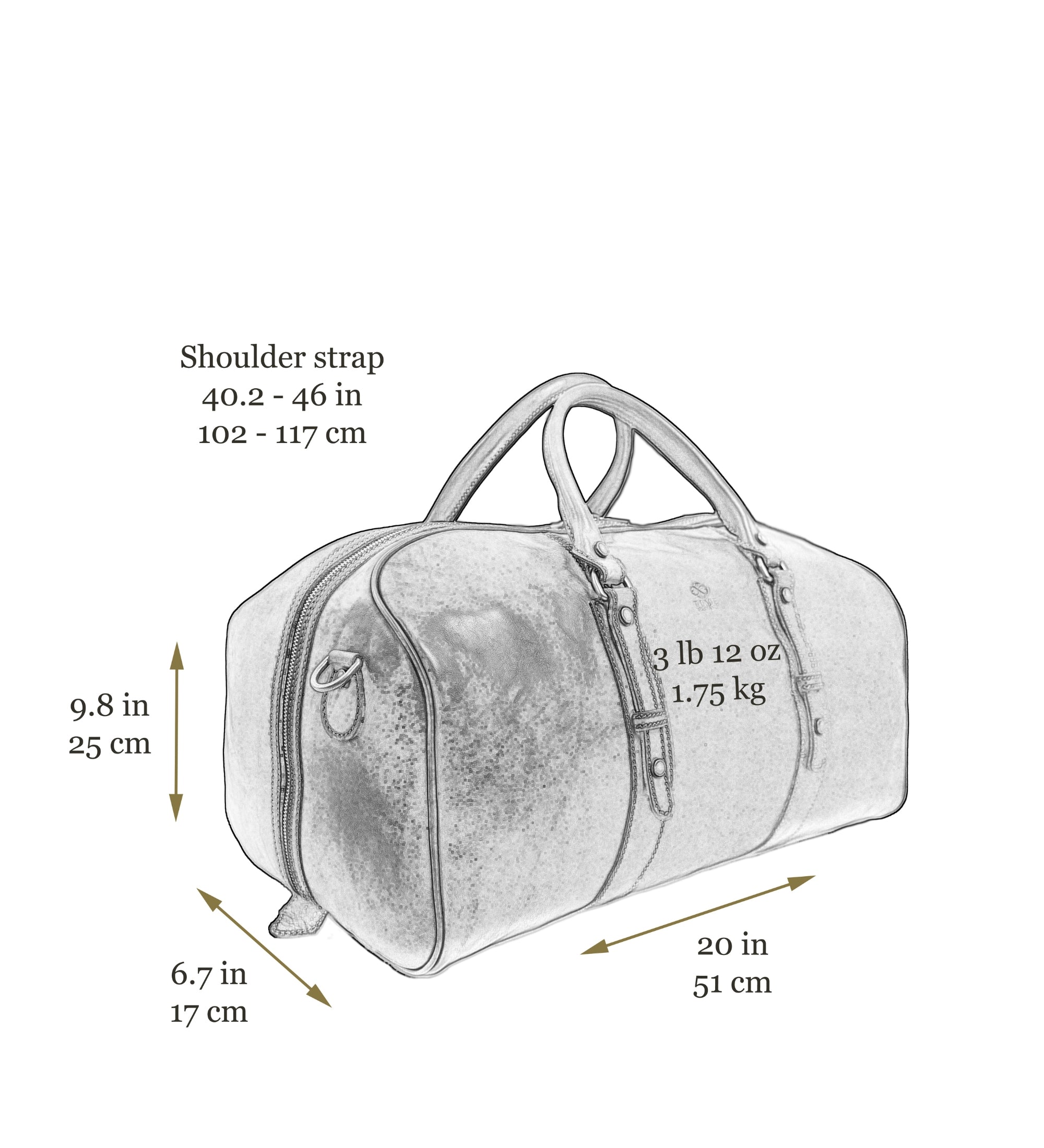 Bolsa de viaje mediana, bolsa de viaje de cuero para mujer: Song of Solomon