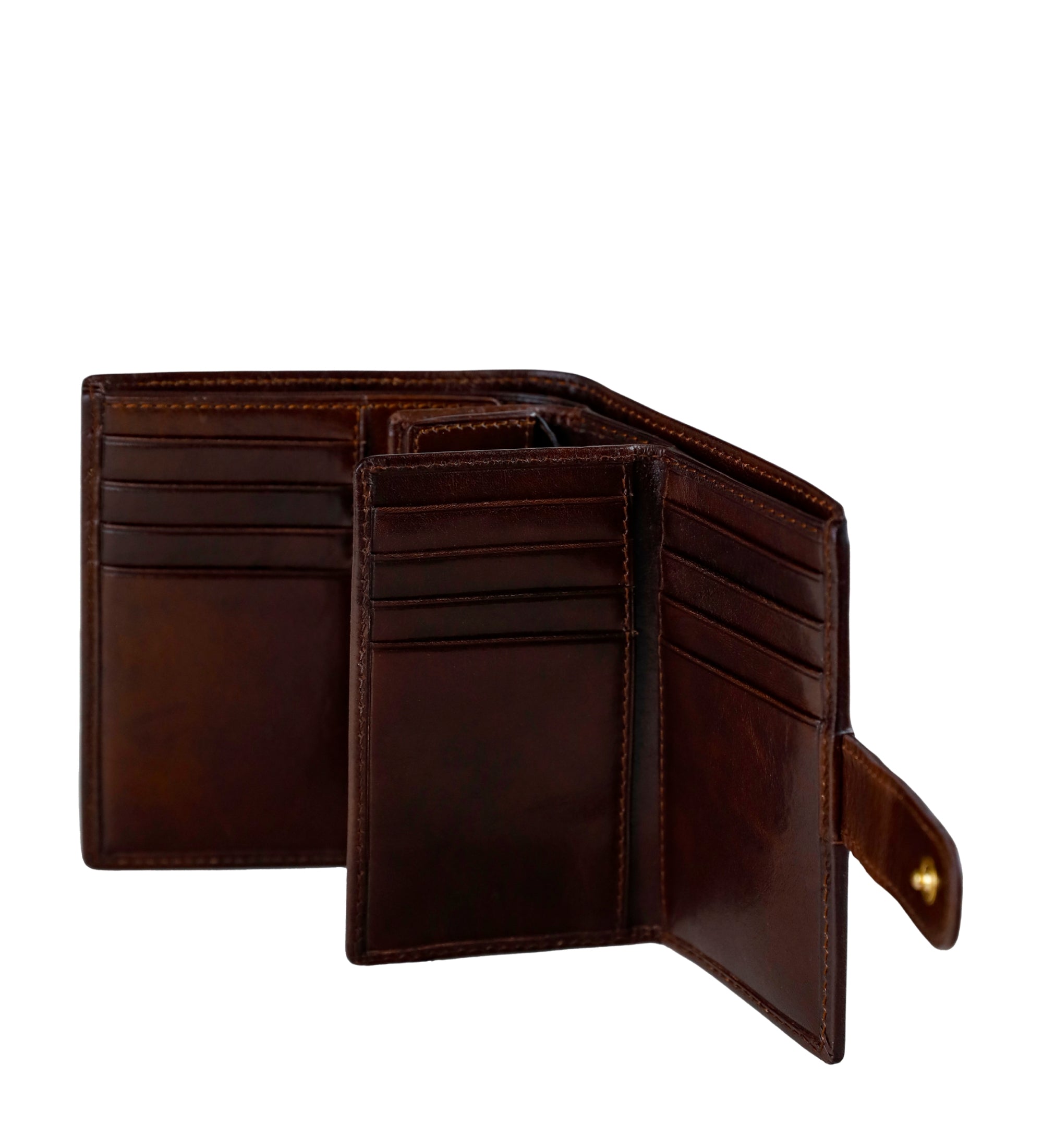 Cartera de cuero de doble compartimento y cierre a presión: Ironweed
