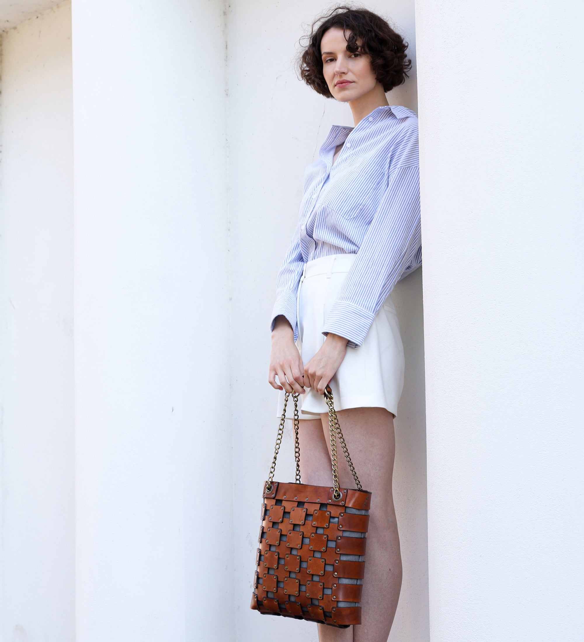 Bolso tote de cuero para mujer: Jeanne d'Arc