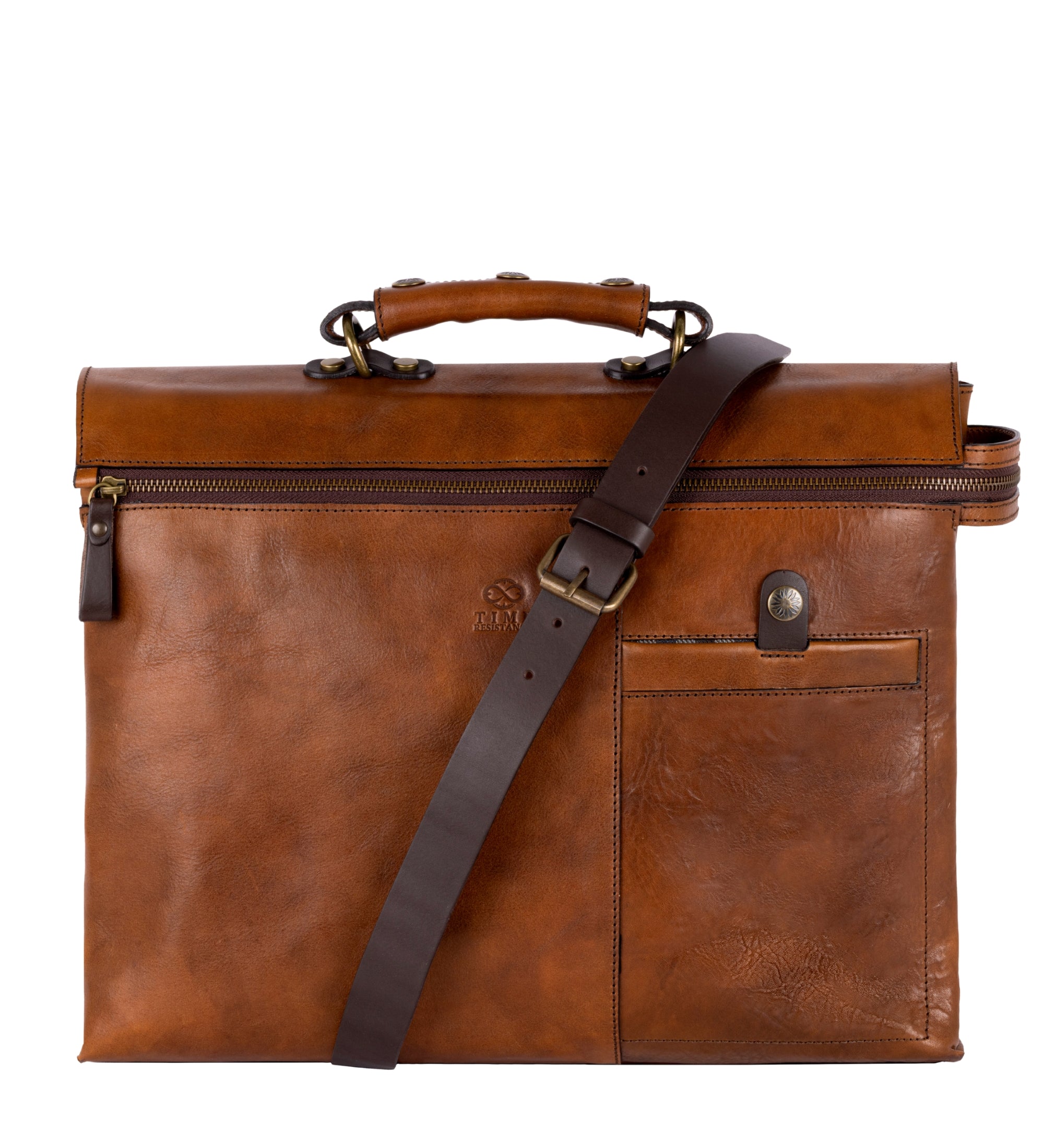 Bolso para portátil/maletín de cuero marrón: From Here to Eternity