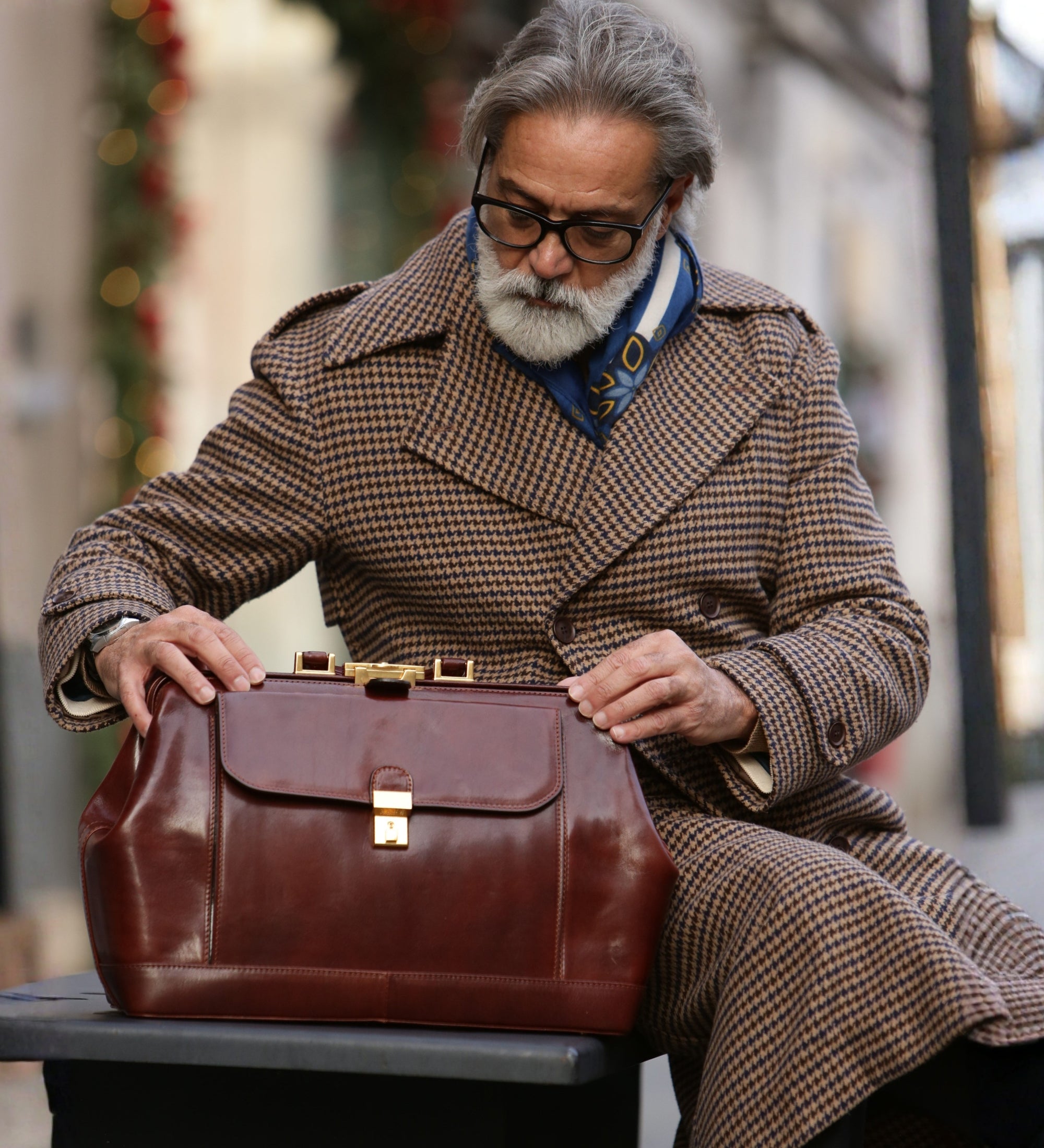 Bolso de médico de cuero italiano grande: Hamlet