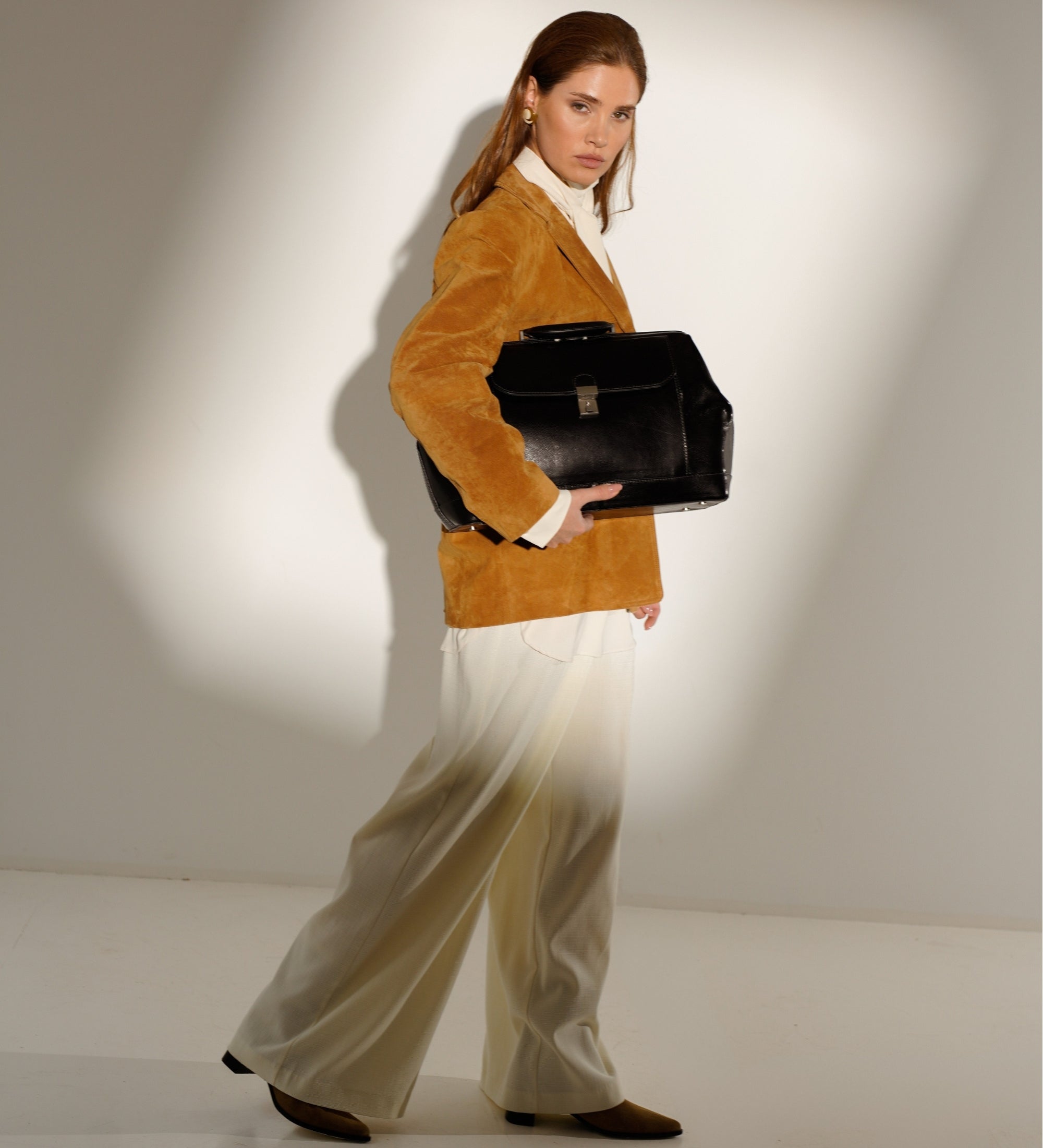 Bolso de médico de cuero italiano grande para mujer: Hamlet