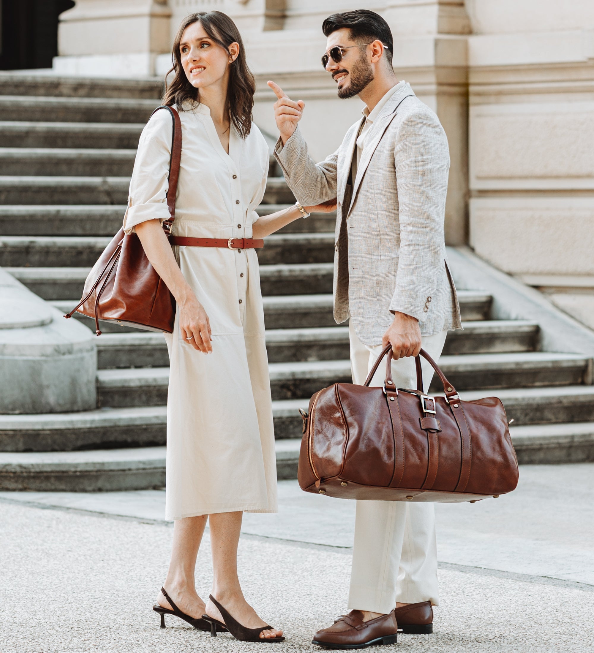 Bolsa de viaje de cuero marrón coñac mate: Tender Is the Night