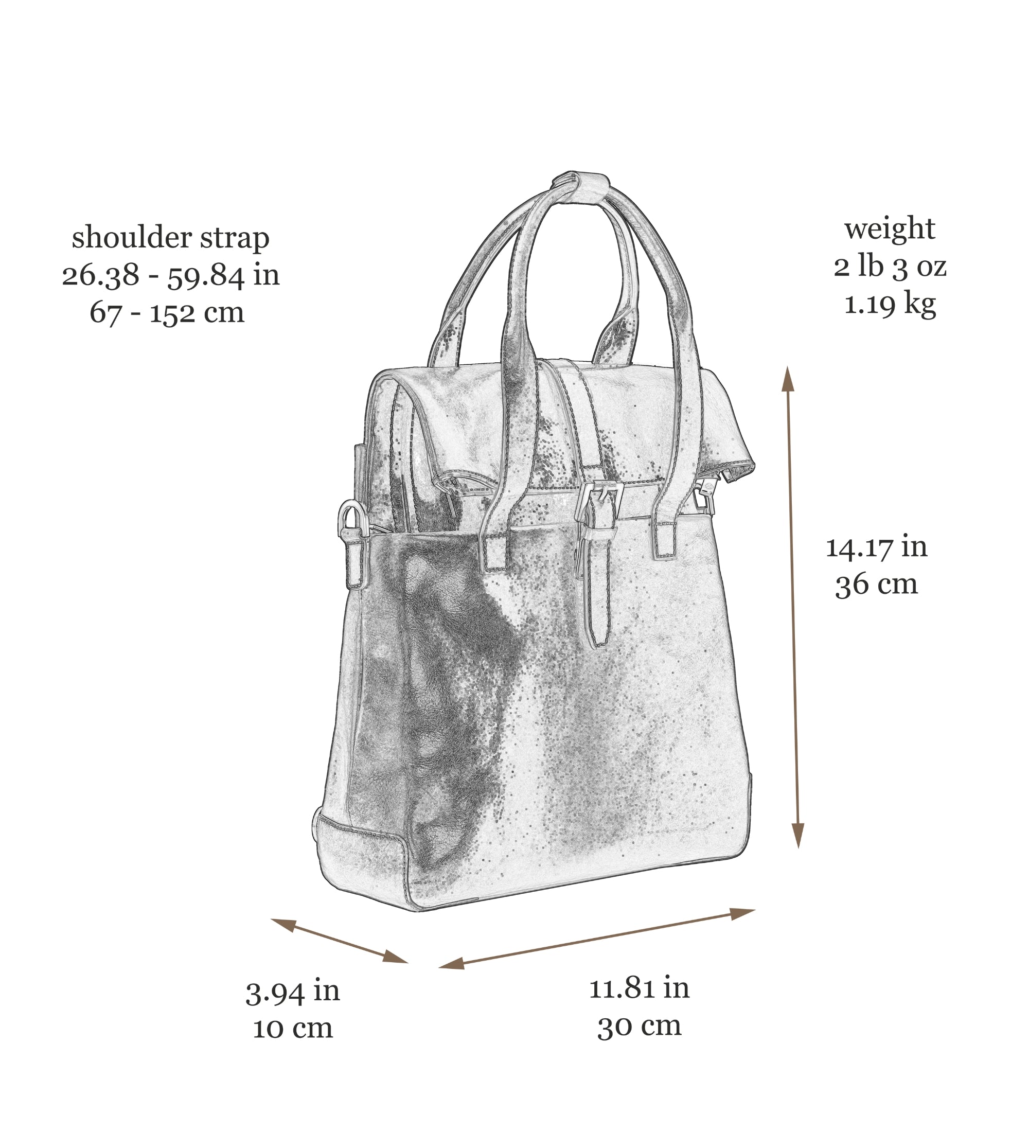 Bolso de hombro/mochila de cuero convertible para mujer: The Awakening