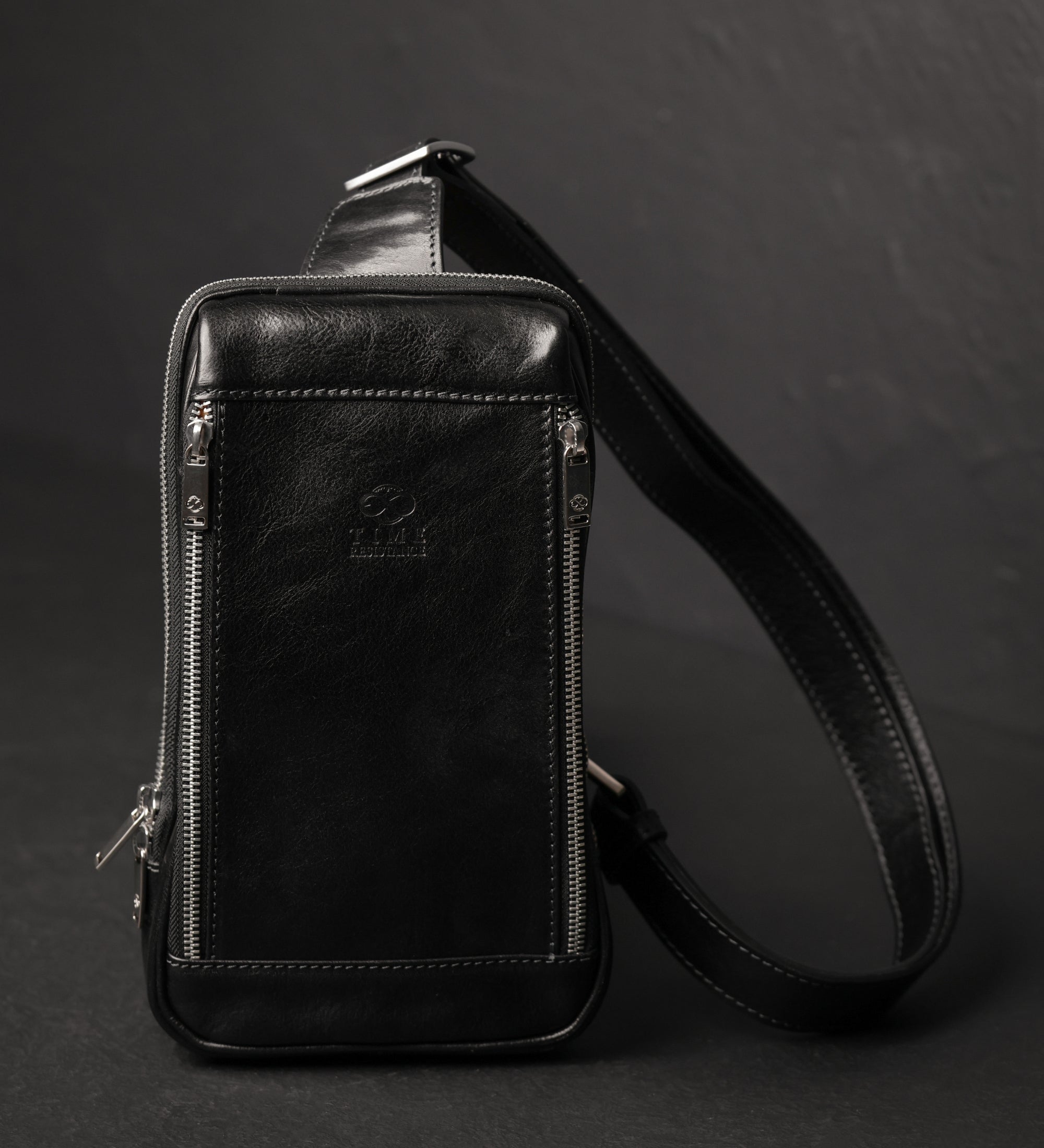 Riñonera cruzada/sling bag de cuero: Kim
