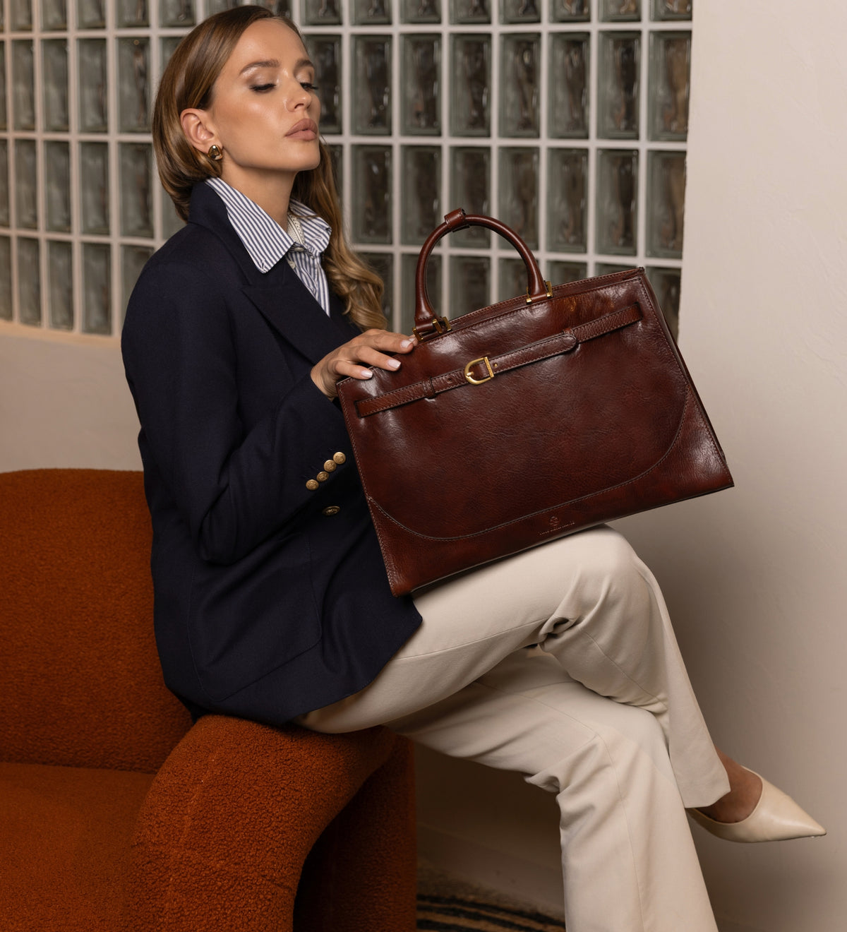 Bolso de mano de cuero para mujer: Shirley