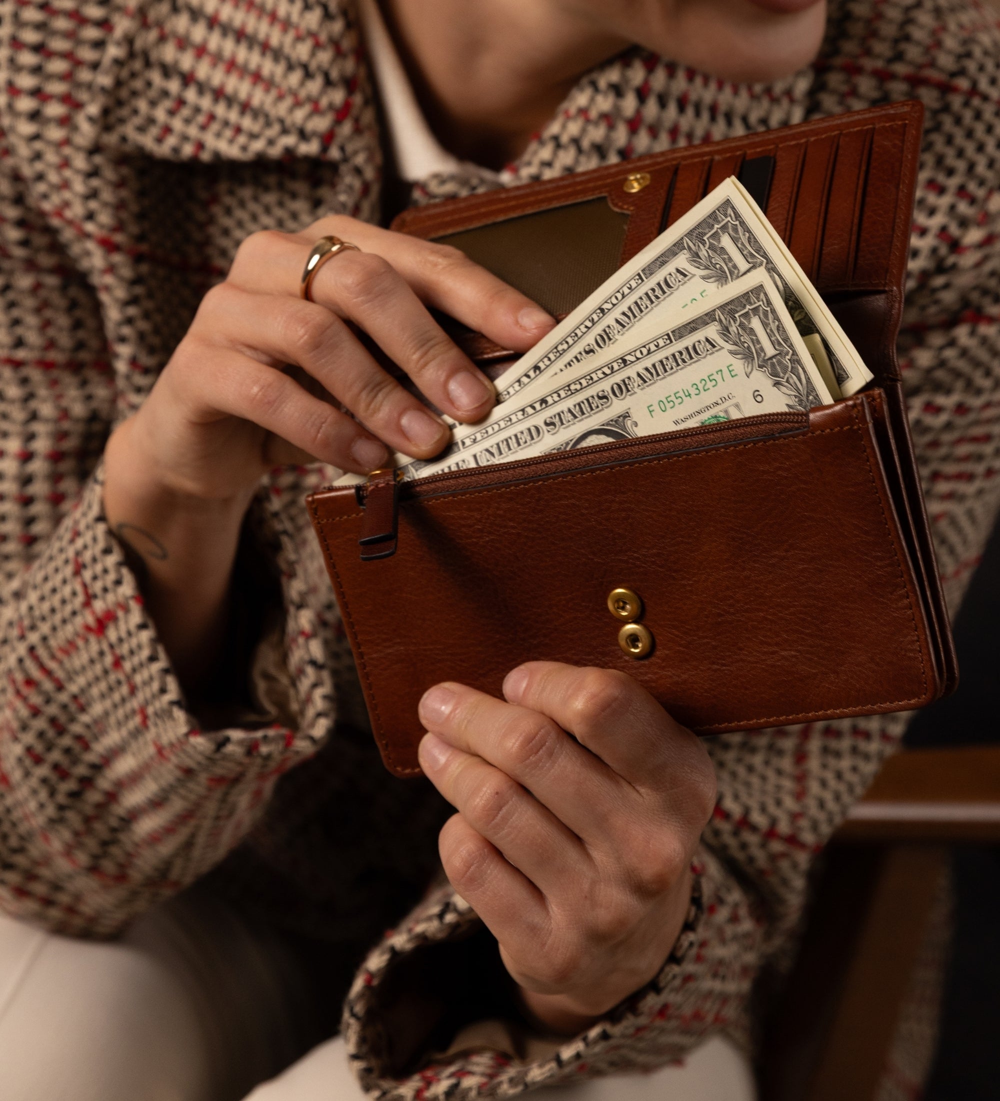 Cartera Continental de Cuero para Mujer - Charade