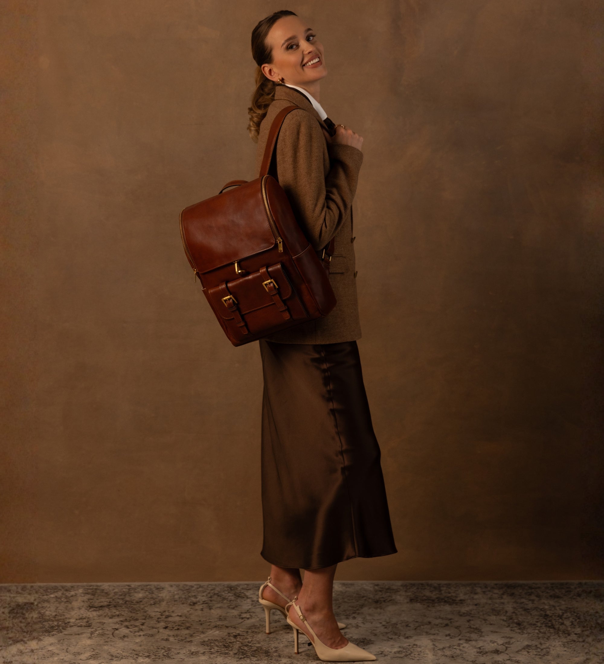 Mochila de cuero grande para mujer: The Odyssey