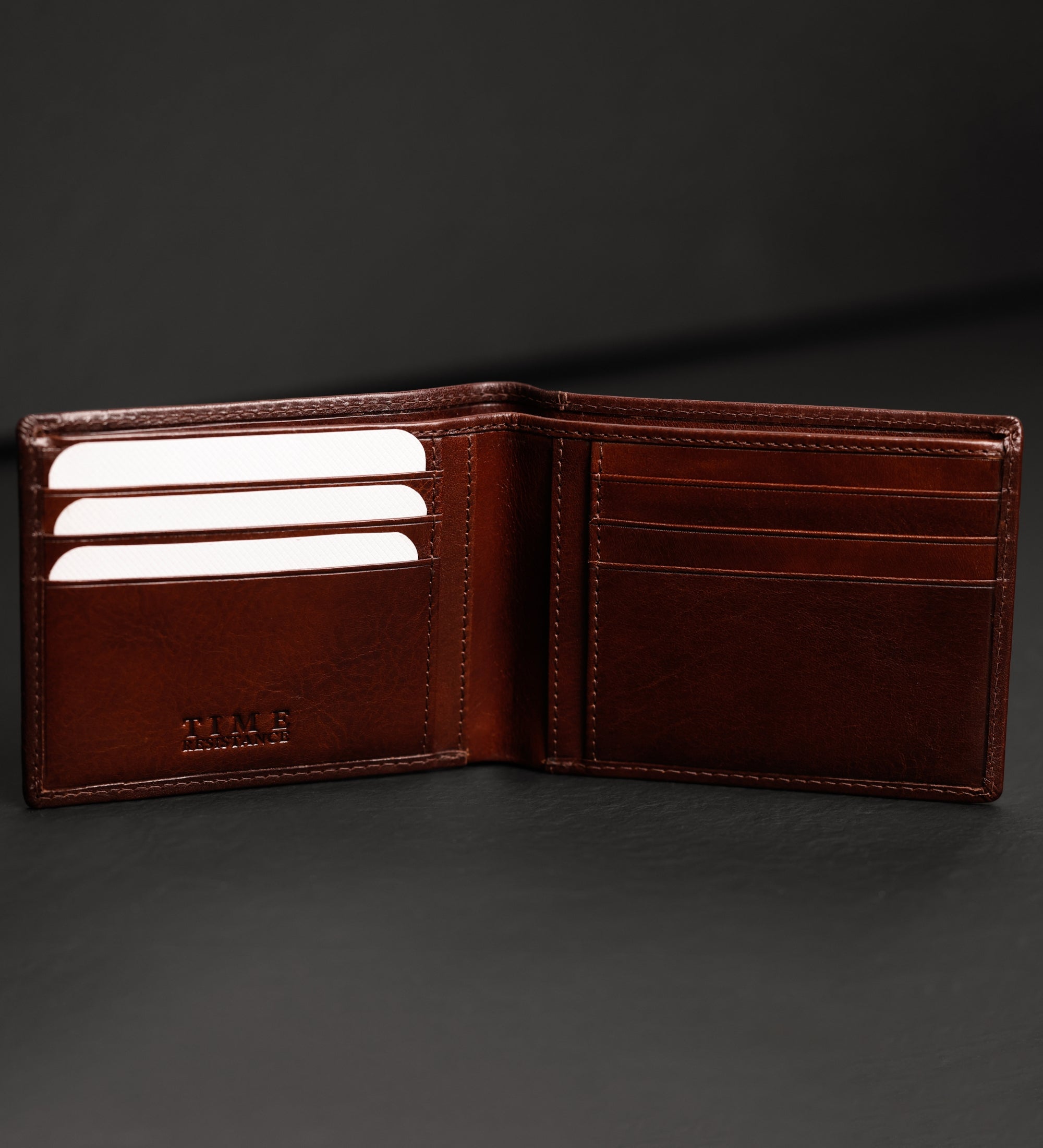 Cartera de cuero de doble compartimento: The Getaway