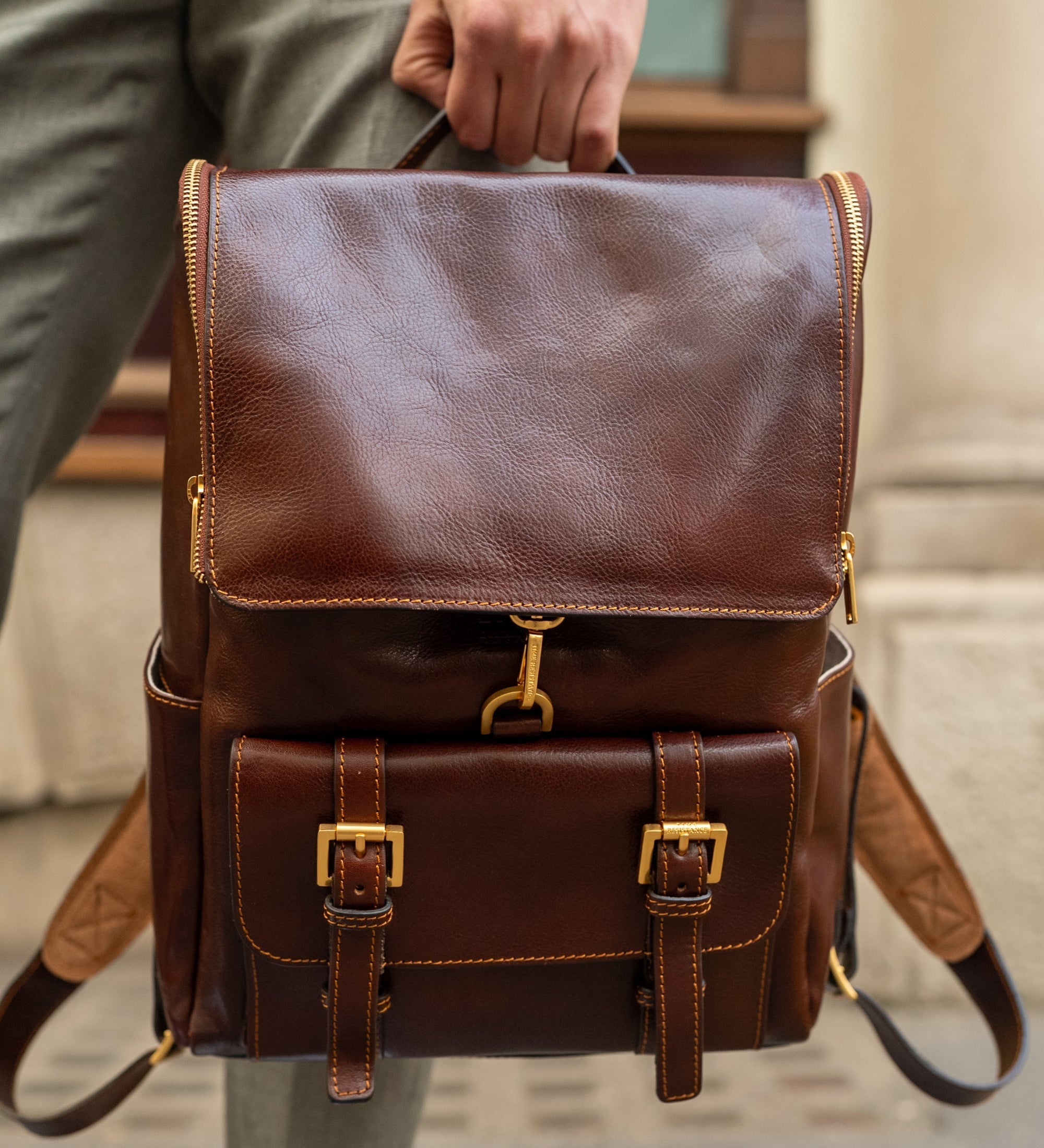 Mochila de cuero grande: The Odyssey