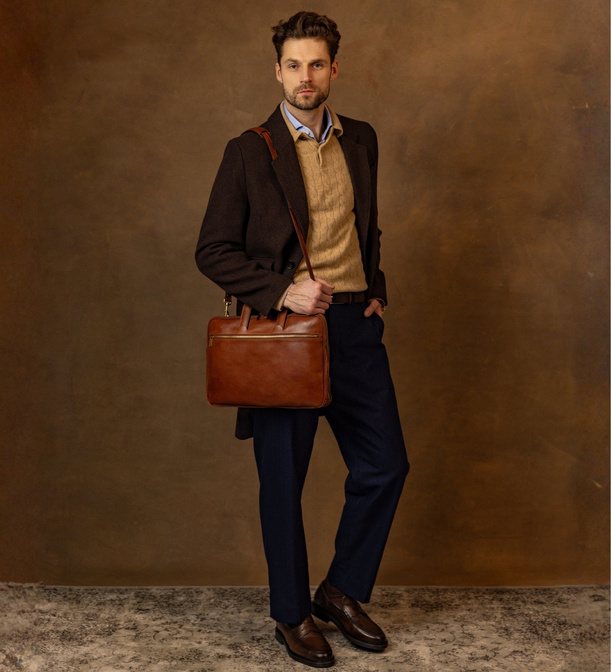 Bolso para portátil/maletín de cuero: Brave New World