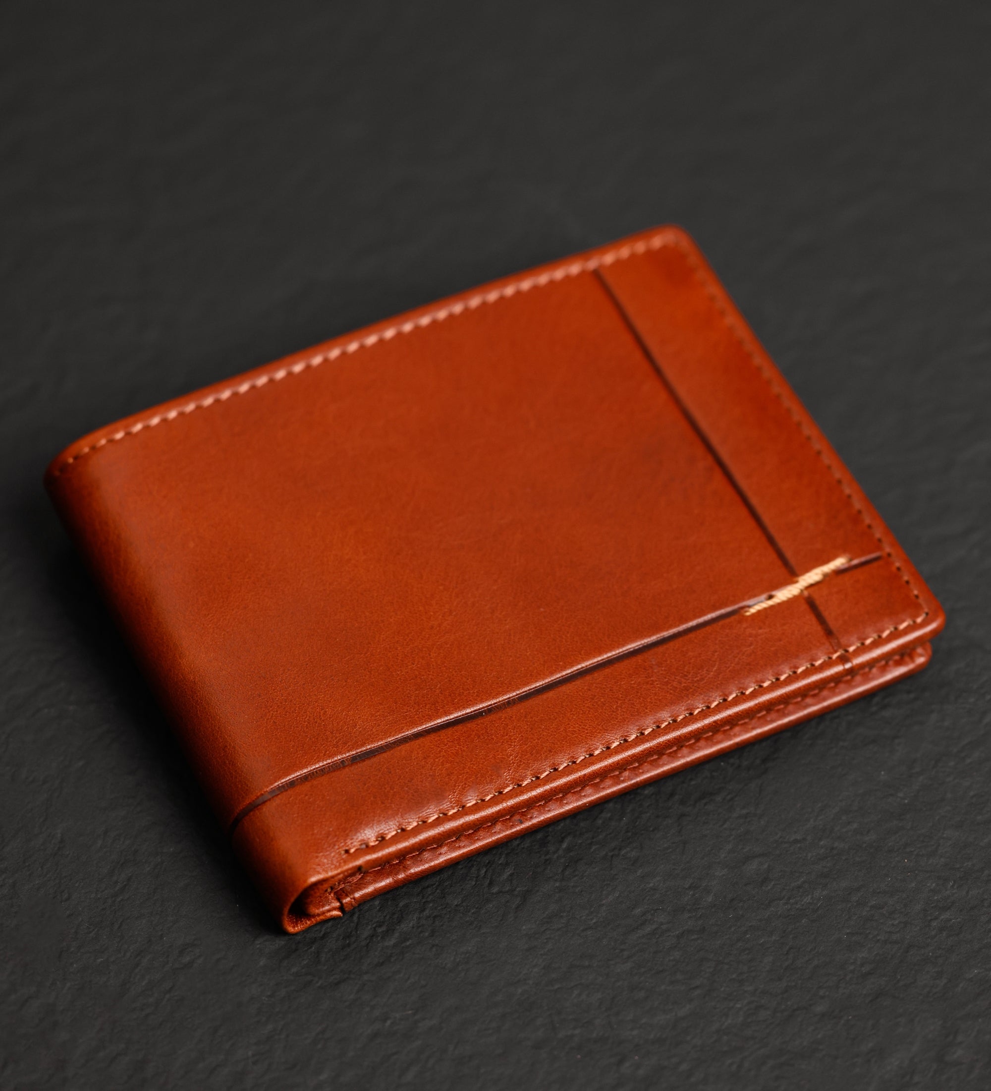 Cartera de cuero de doble compartimento: The Getaway