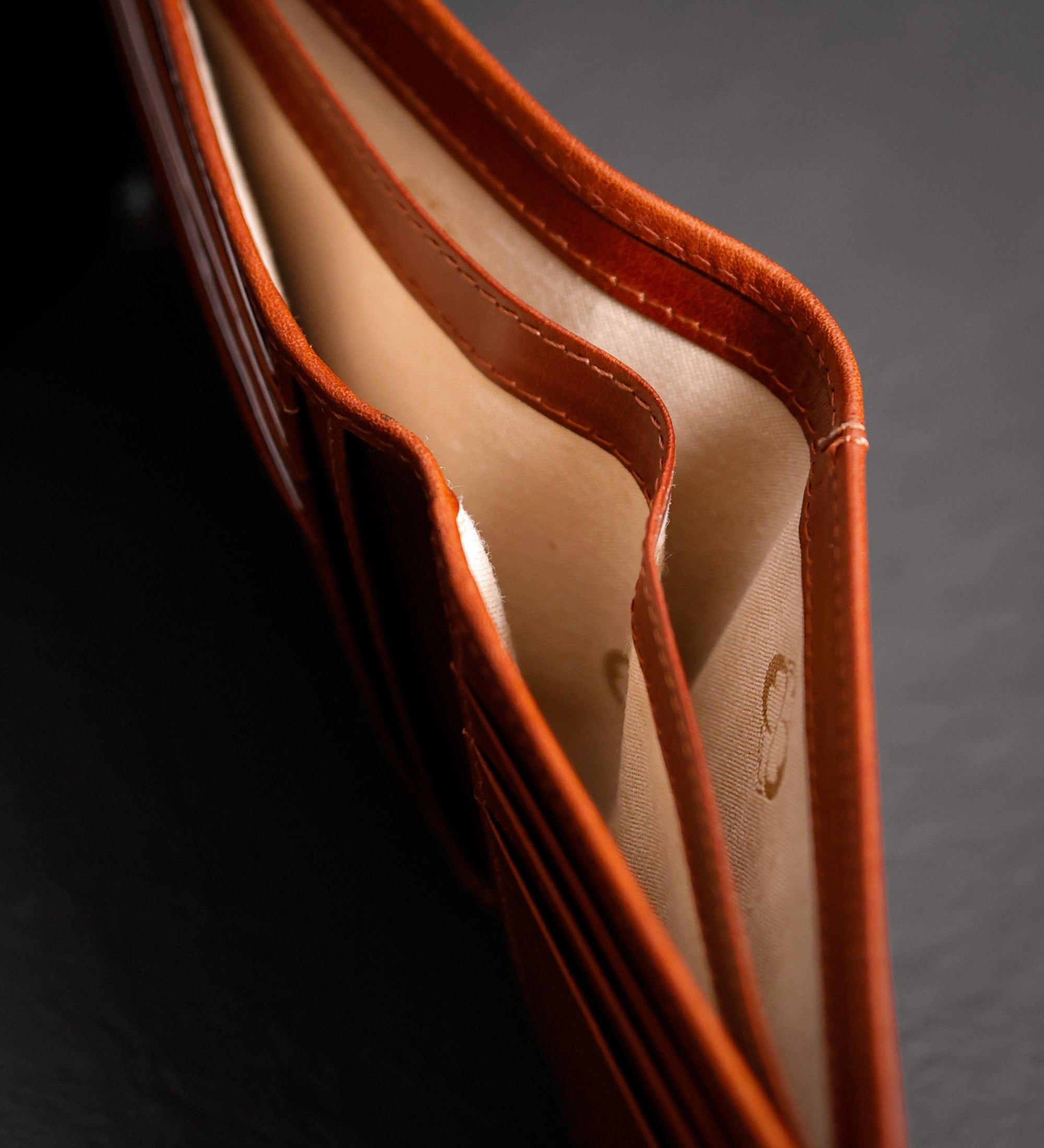 Cartera de cuero de doble compartimento: The Getaway