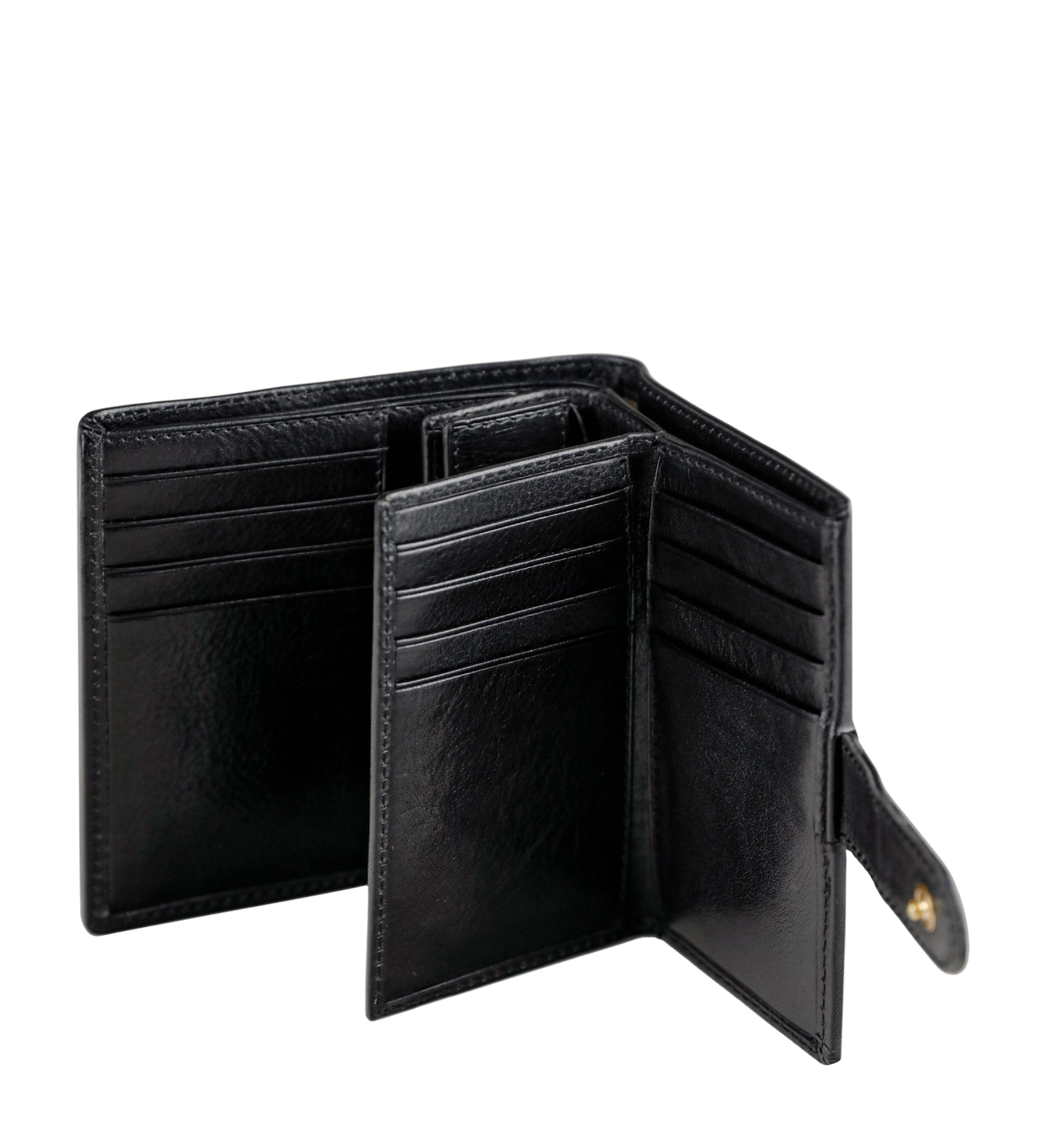 Cartera de cuero de doble compartimento y cierre a presión: Ironweed