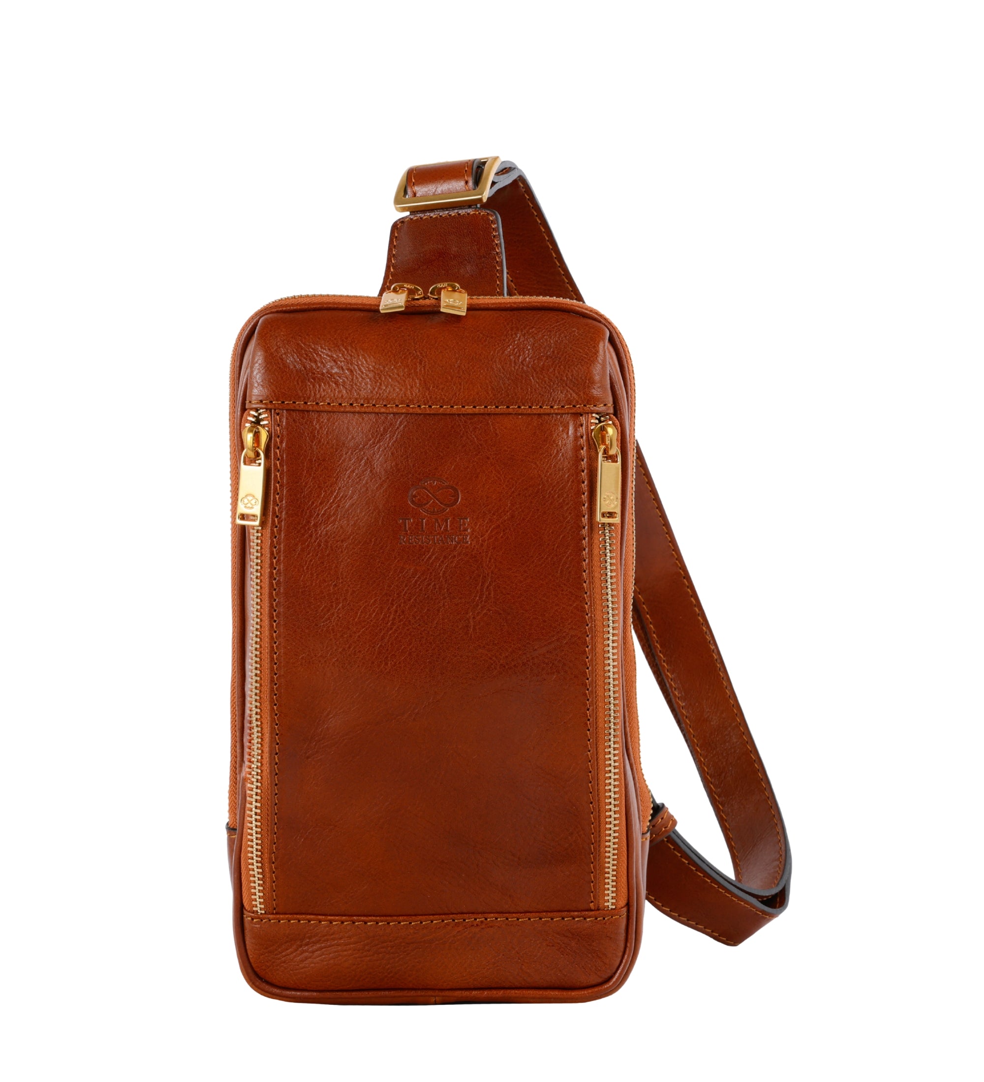 Riñonera cruzada/sling bag de cuero: Kim