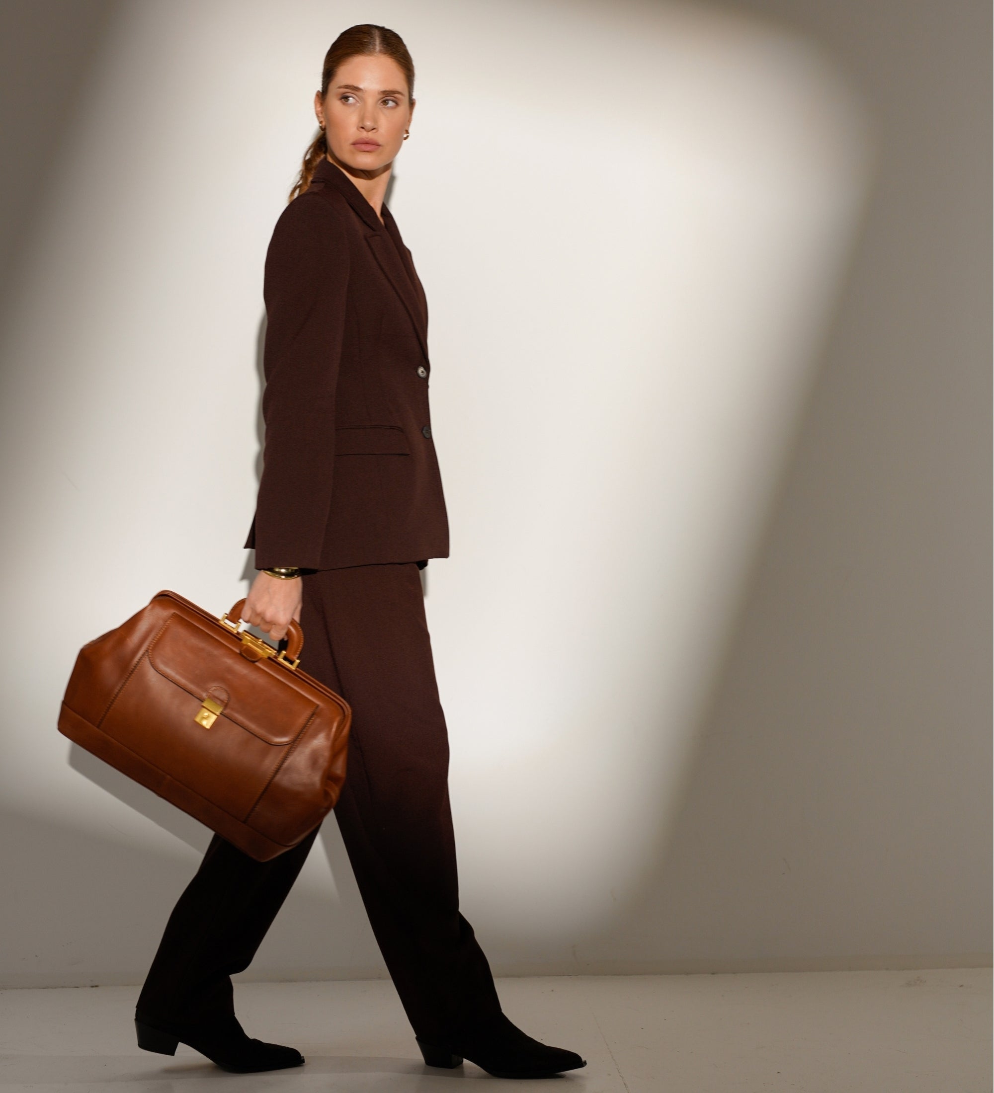 Bolso de médico de cuero italiano grande para mujer: Hamlet