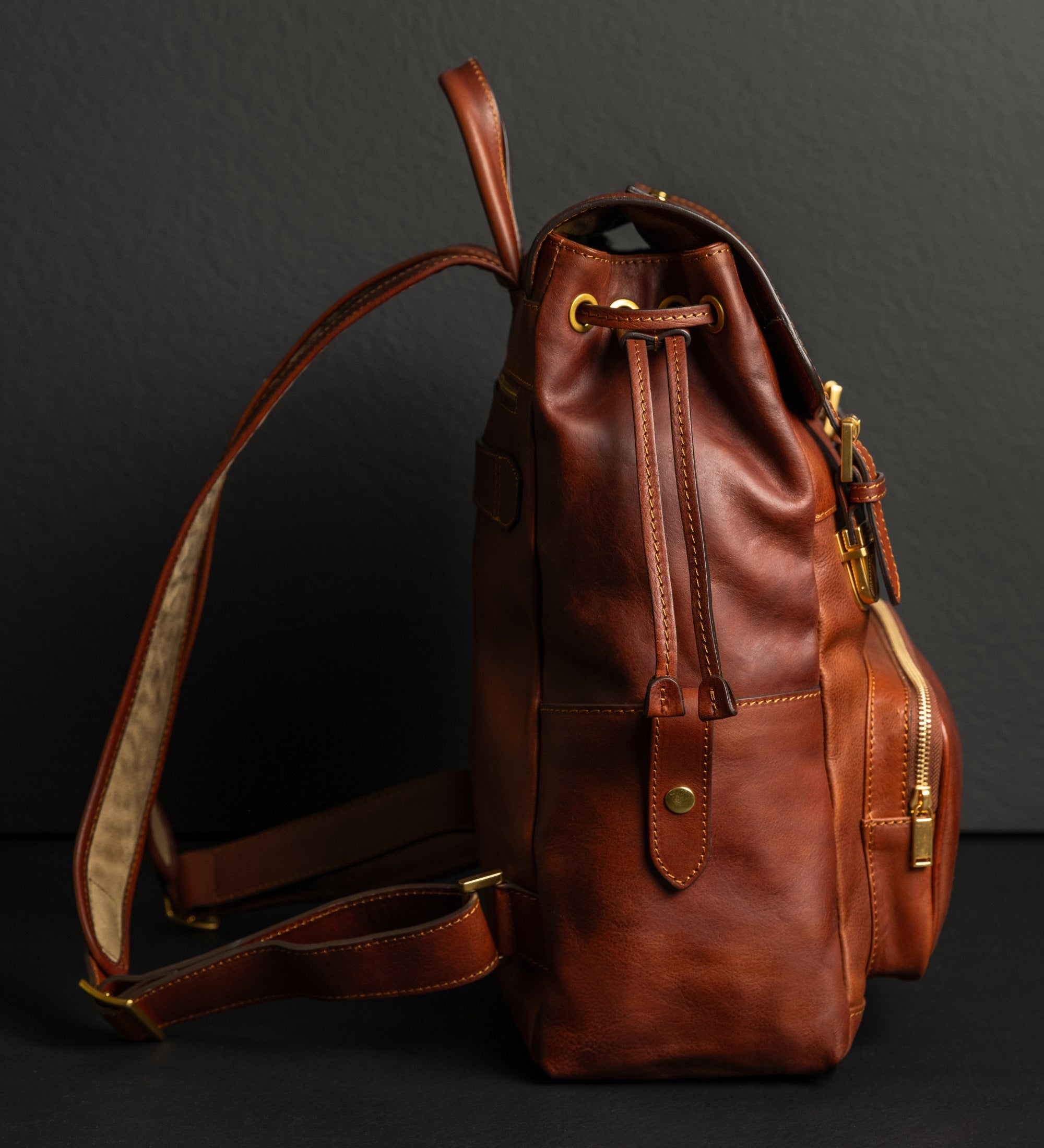 Mochila de cuero: The Good Earth