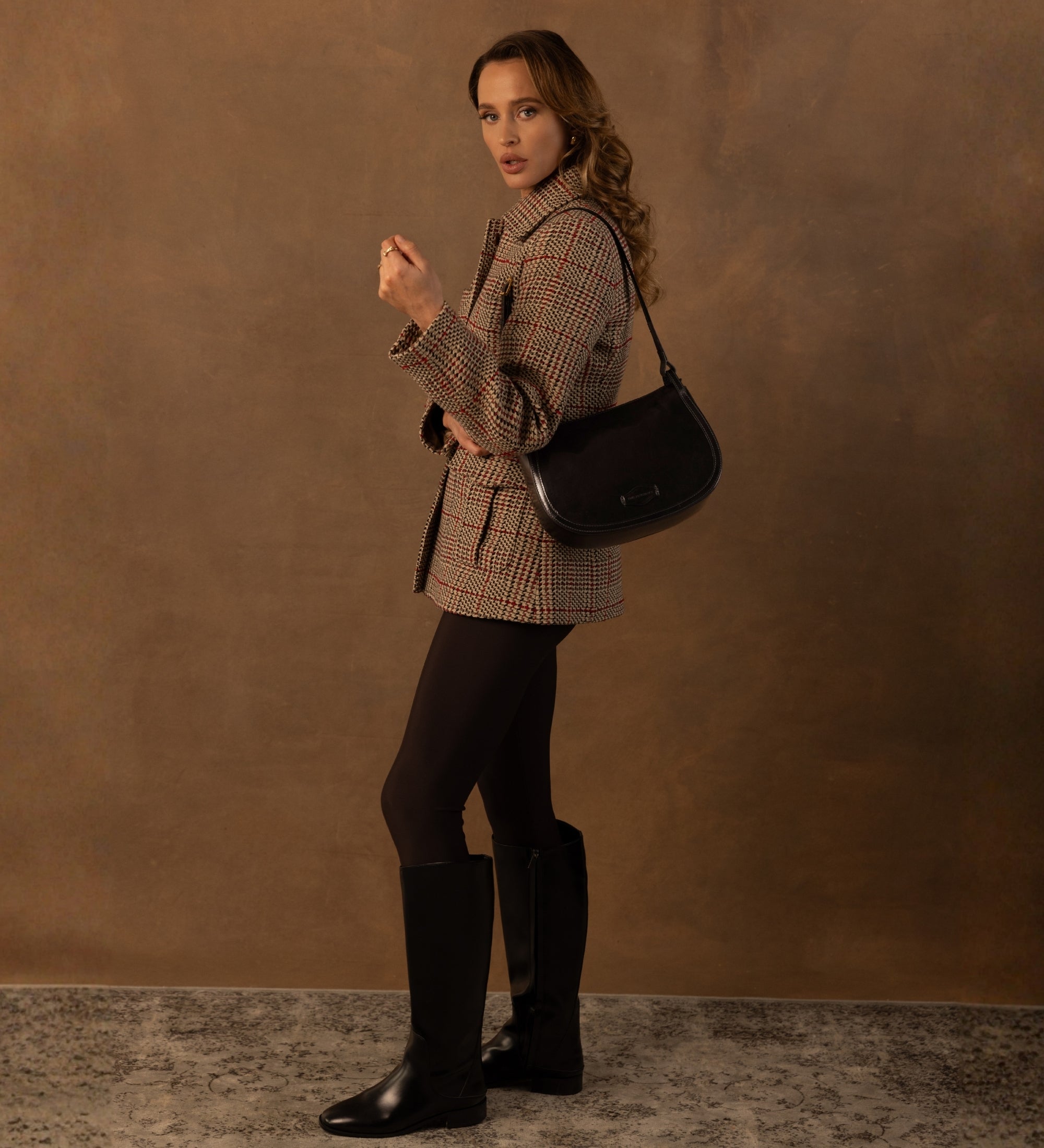 Bolso hobo de cuero para mujer: La Noia