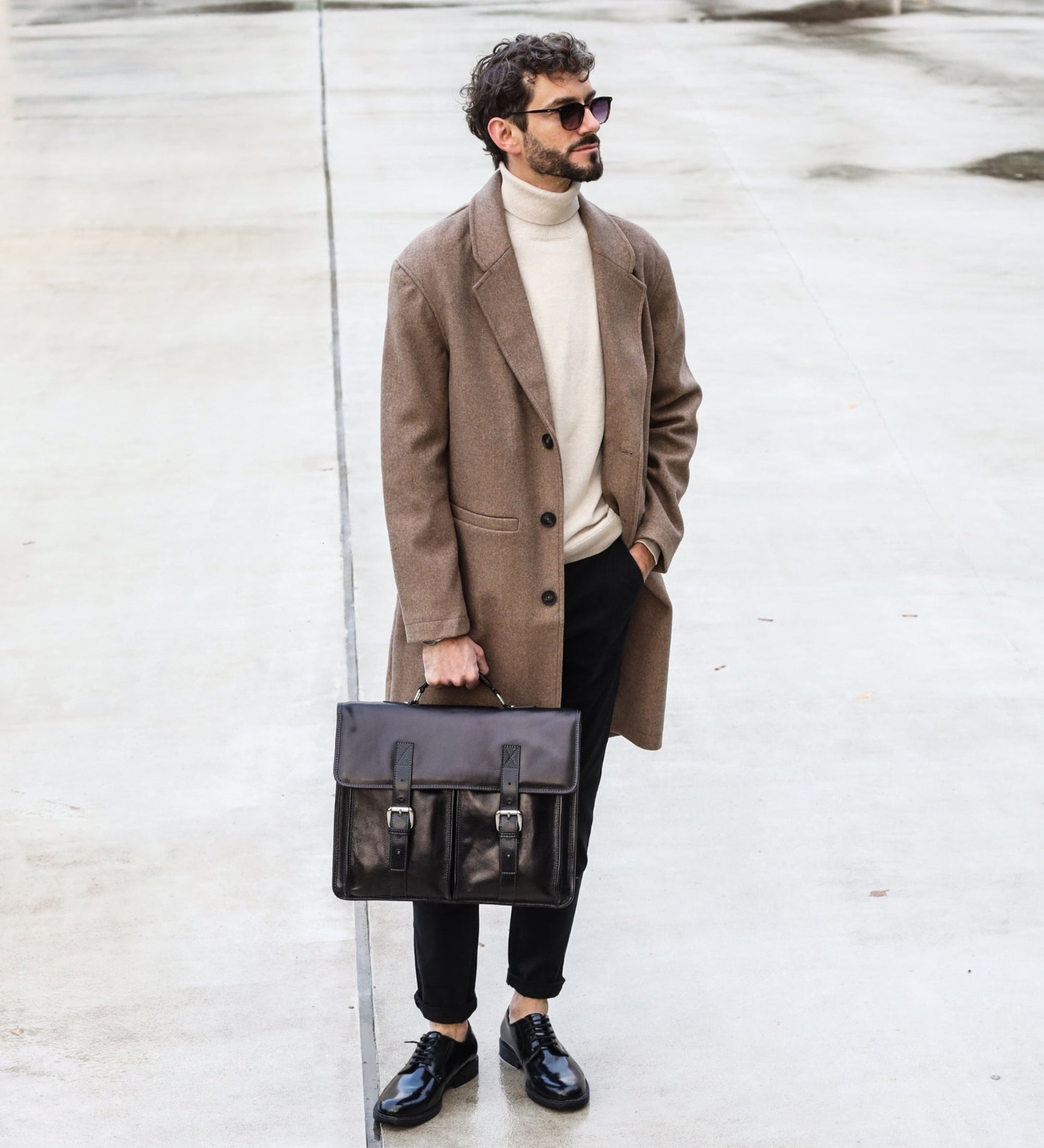 Bolso tipo satchel, maletín de cuero: The Time Machine