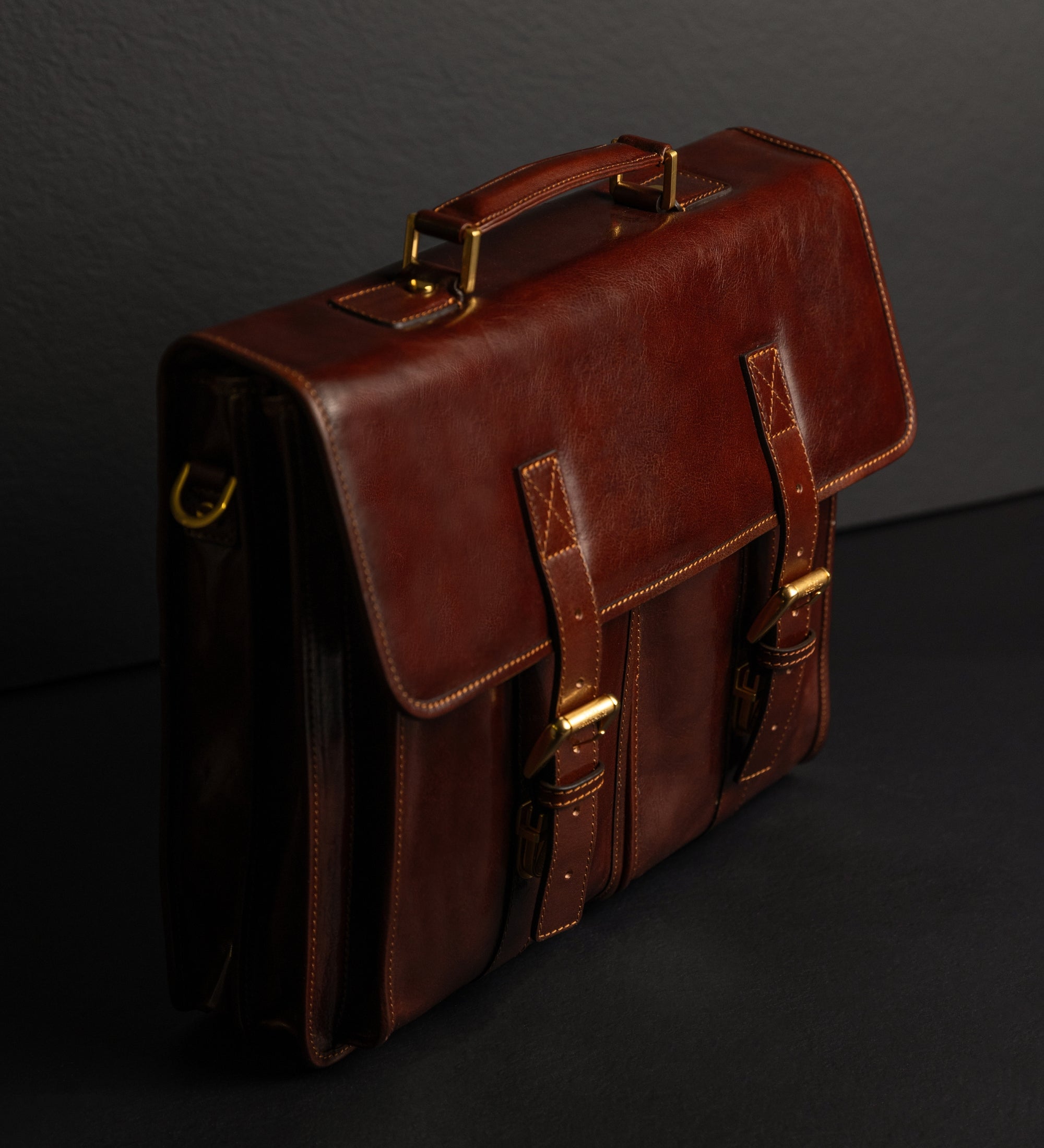 Bolso tipo satchel, maletín de cuero: The Time Machine
