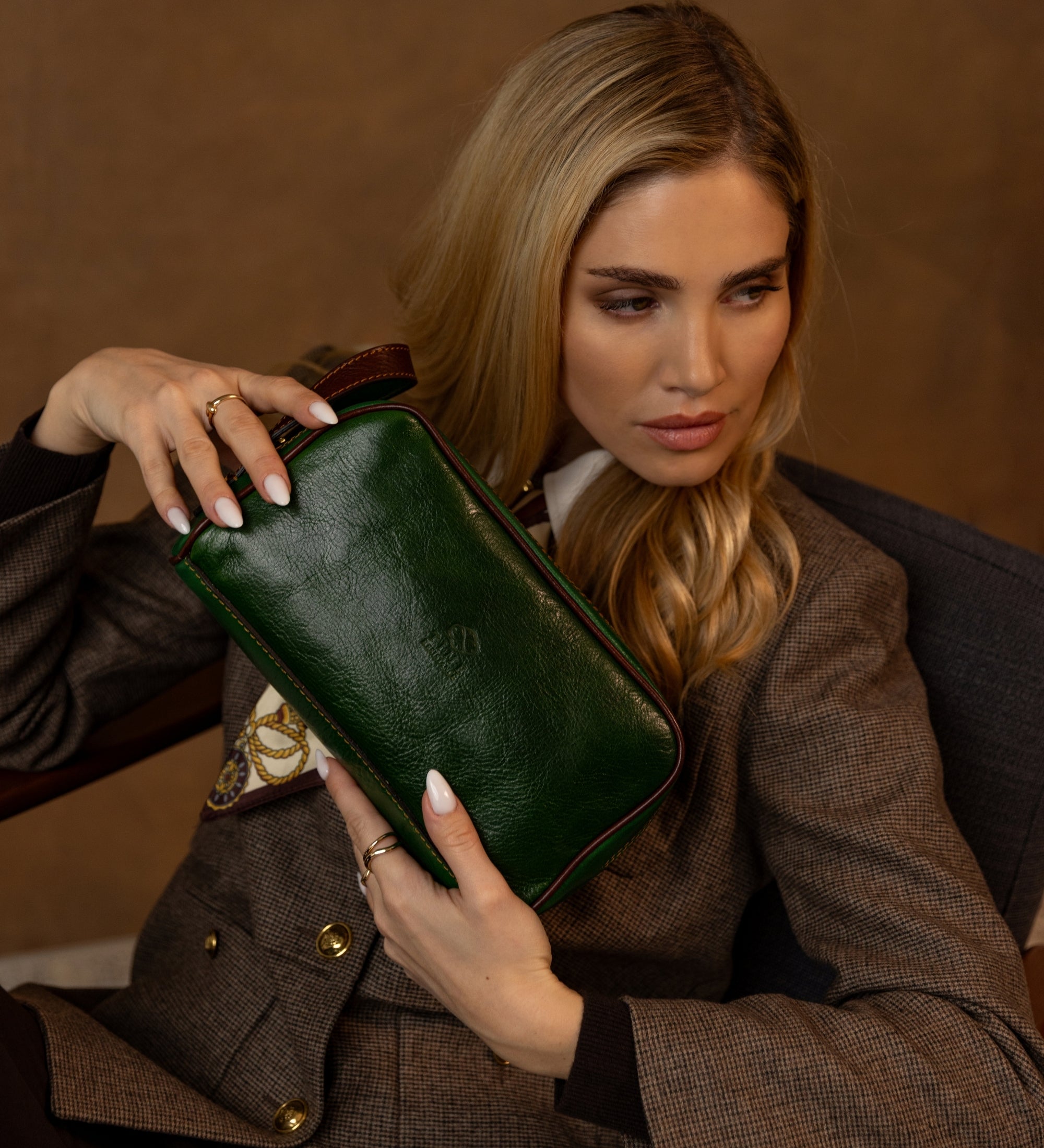 Neceser de hombre/bolsa para cosméticos de cuero para mujer: All the Kings Men