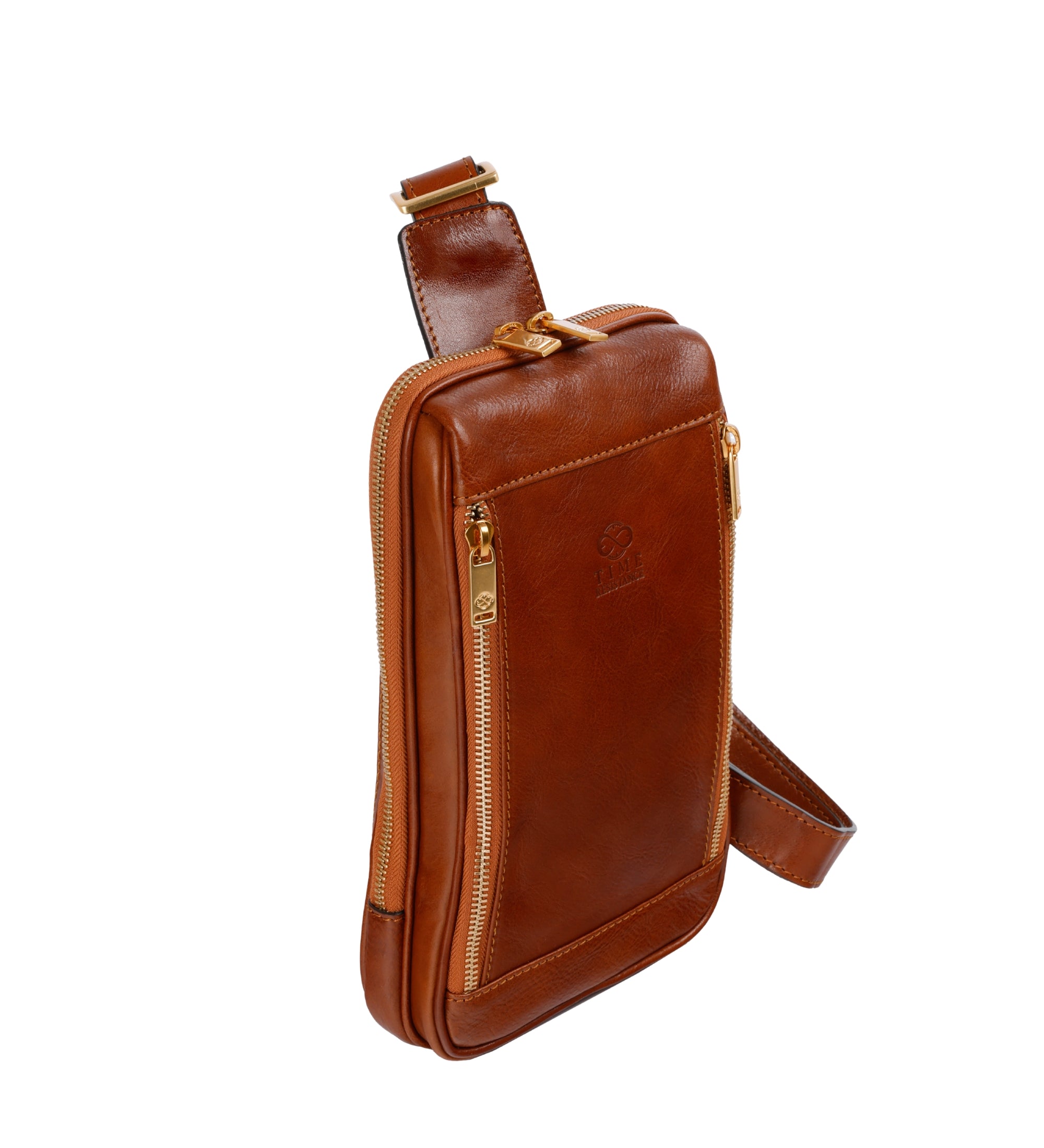 Riñonera cruzada/sling bag de cuero: Kim