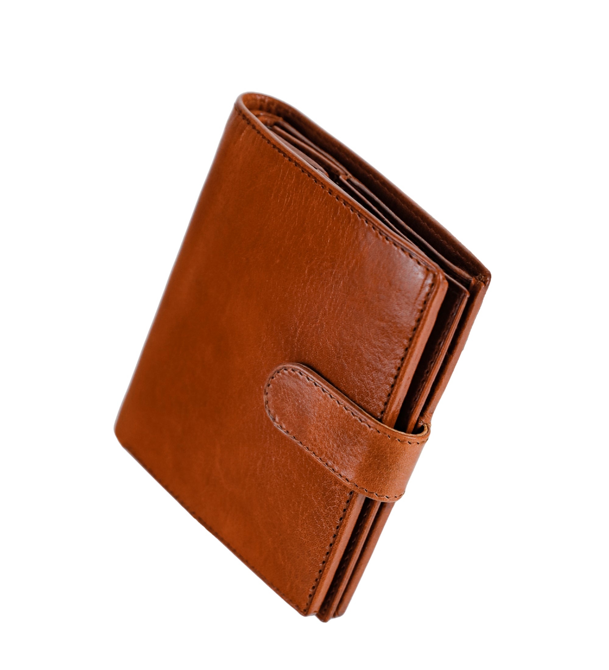 Cartera de cuero de doble compartimento y cierre a presión: Ironweed