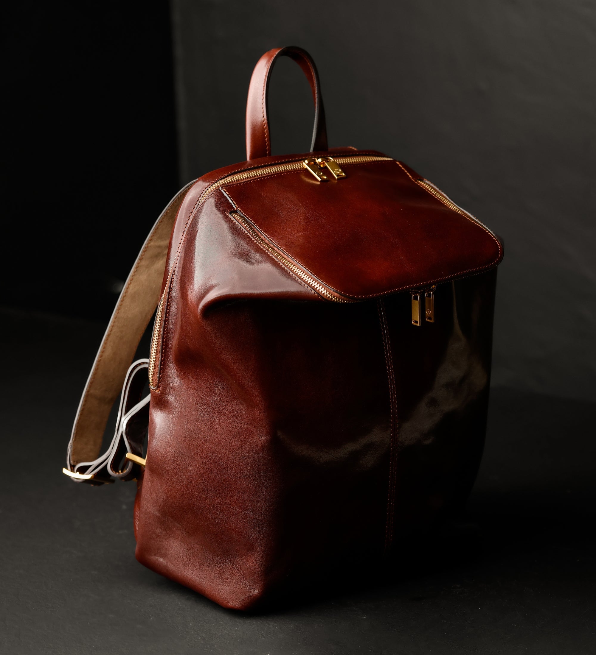Mochila de cuero para mujer: A Bend in the River